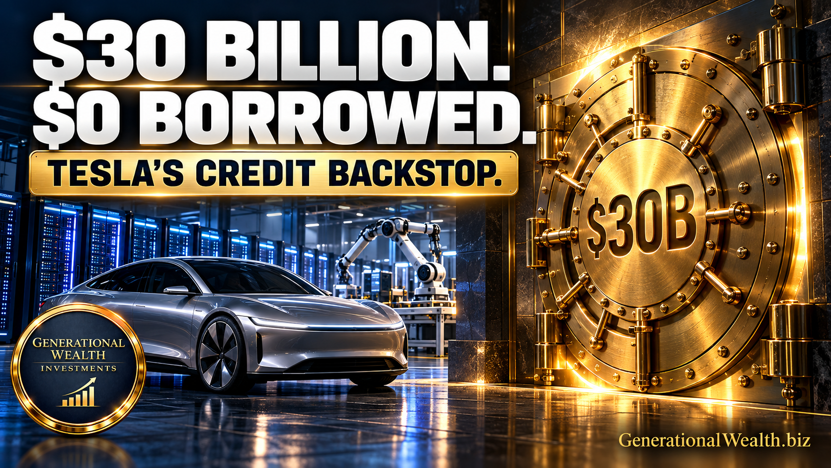Tesla Lines Up $30 Billion in Credit — But Hasn't Borrowed a Dime. Here's Why That Matters.