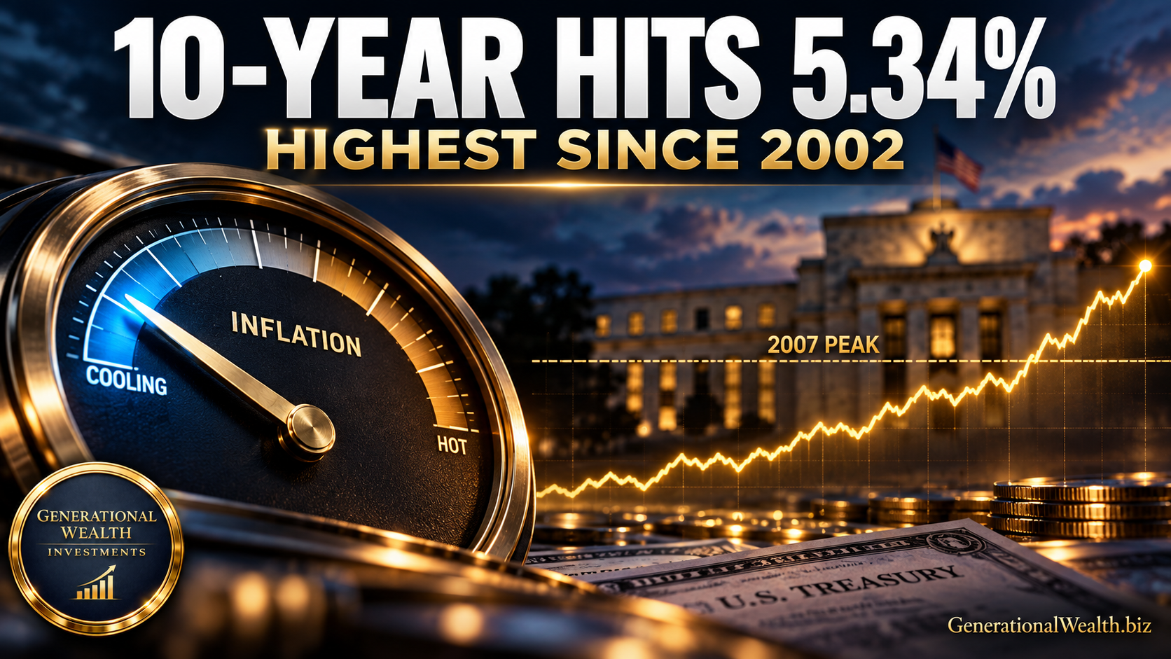The 10-Year Treasury Yield Just Hit a 24-Year High — and a Softer Inflation Report Couldn't Stop It