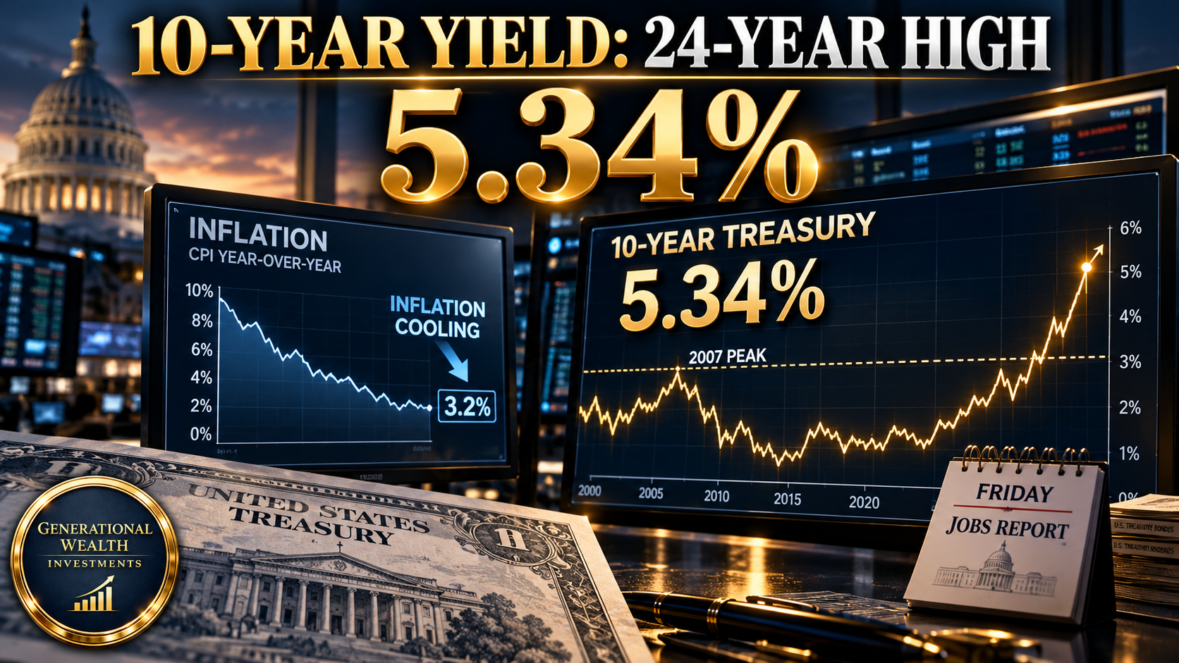 10-Year Treasury Yield Hits Highest Level in 24 Years