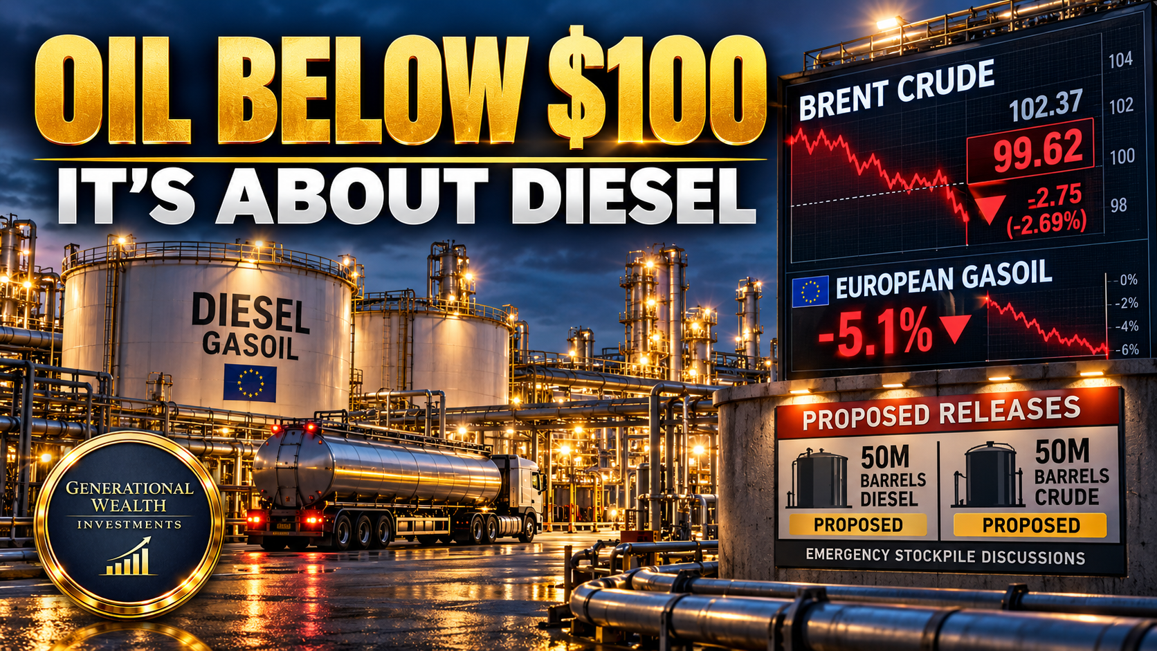 Why Oil Fell Below $100: Diesel Supply Is the Key