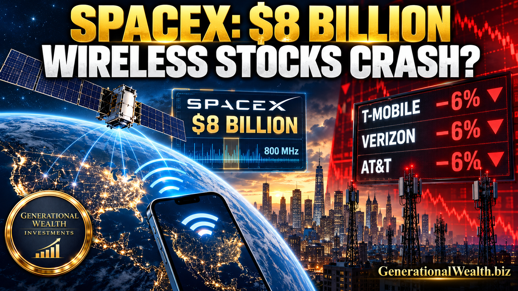 SpaceX Buys $8B Spectrum; Wireless Stocks Fall 6%