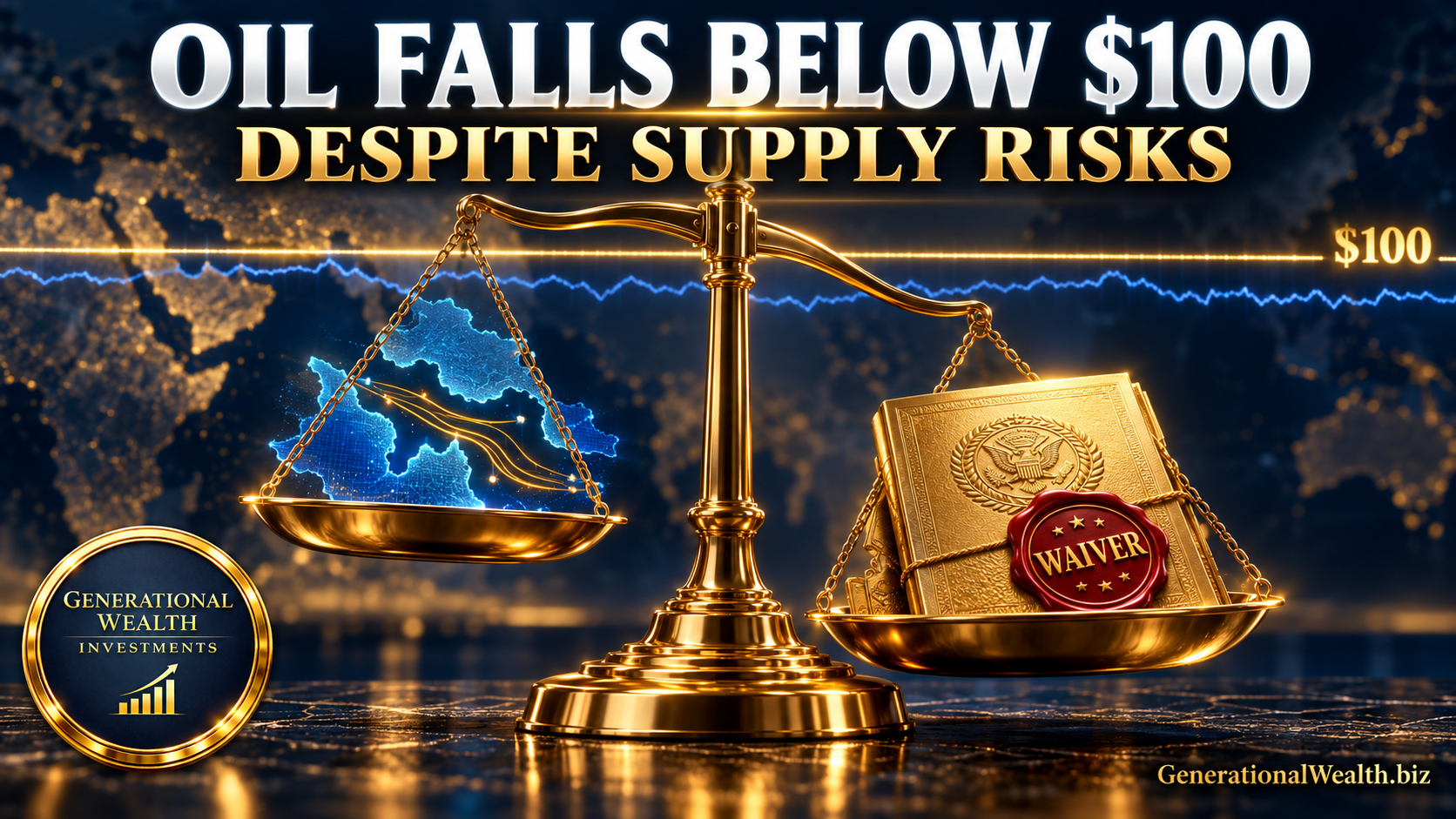 Oil Falls Below $100 Despite Major Supply Risks: Why Traders Are Betting on Policy Over Panic