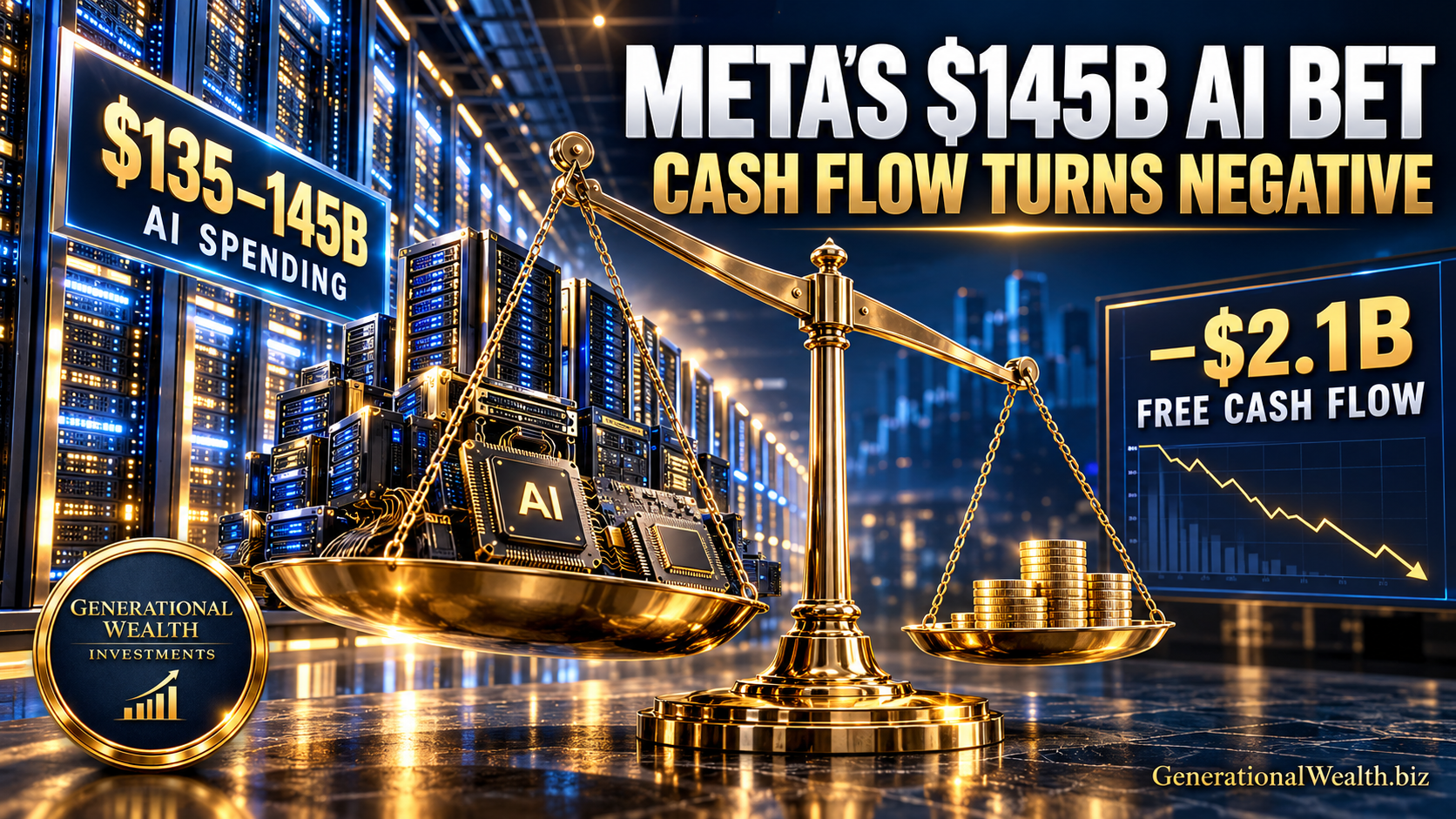 Meta’s $145 Billion AI Bet Turns Cash Flow Negative