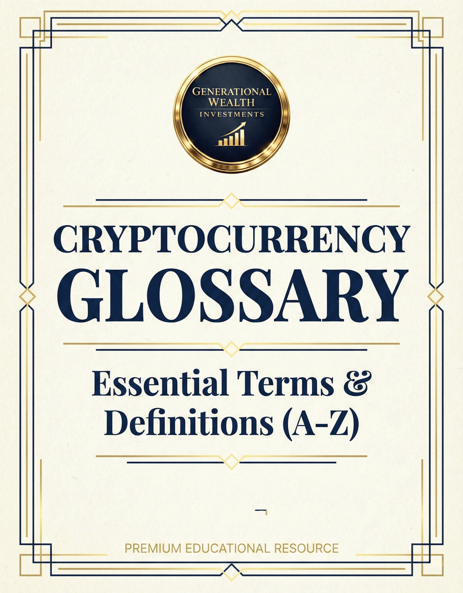 Cryptocurrency Glossary A-Z Reference Guide