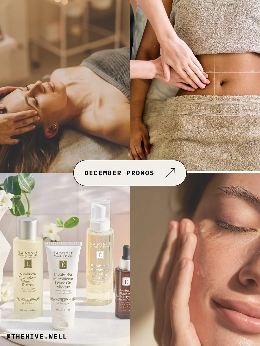 ✨ December Glow Promos Are Here ✨

Treat yourself before the holidays with two of our most-loved services &mdash; now at special December pricing 💛

💆&zwj;♀️ 60-Min Eminence Organic Facial
A customized, glow-boosting treatment using potent botanica