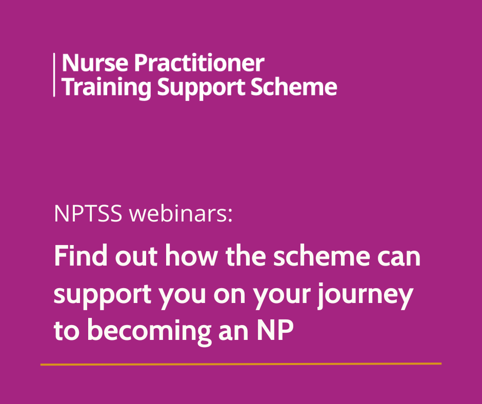 NPTSS webinars – find out about being an NP