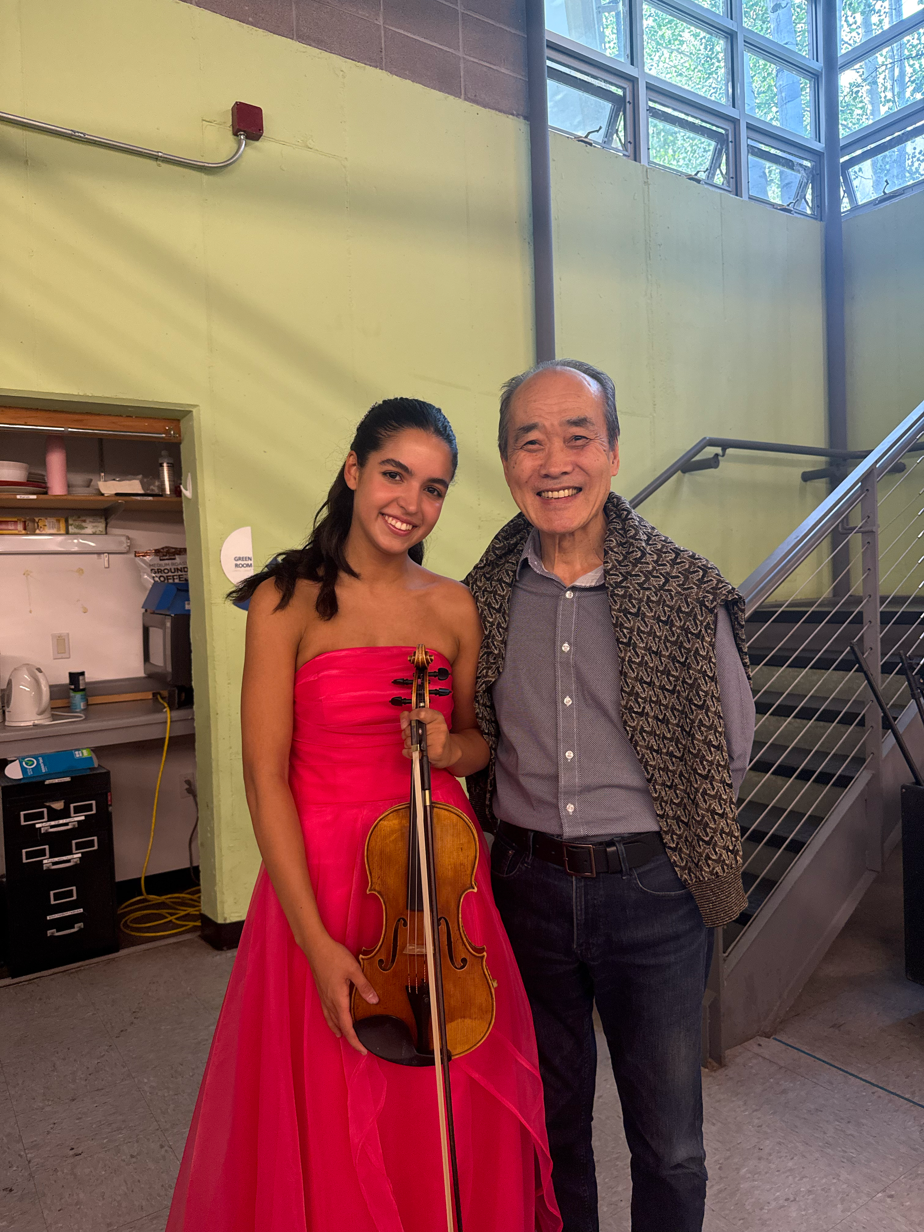 With teacher Mr. Masao Kawasaki