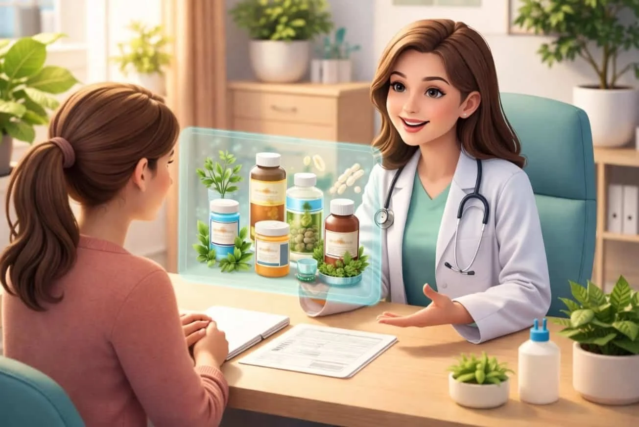 Lady in a specialist or doctors office