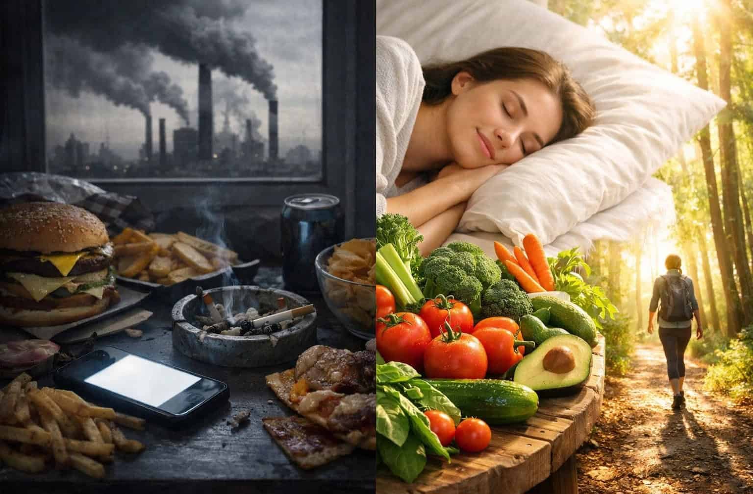 Comparison of inflammation-triggering lifestyle habits versus anti-inflammatory healthy choices