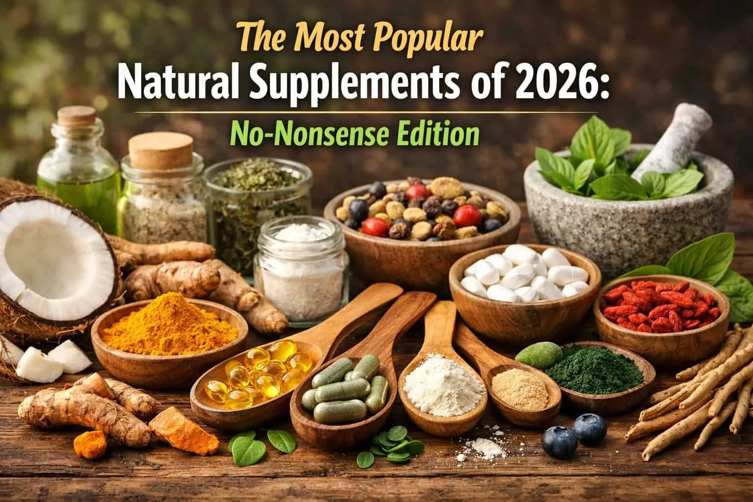 The Most Popular Natural Supplements of 2026: No-Nonsense Edition