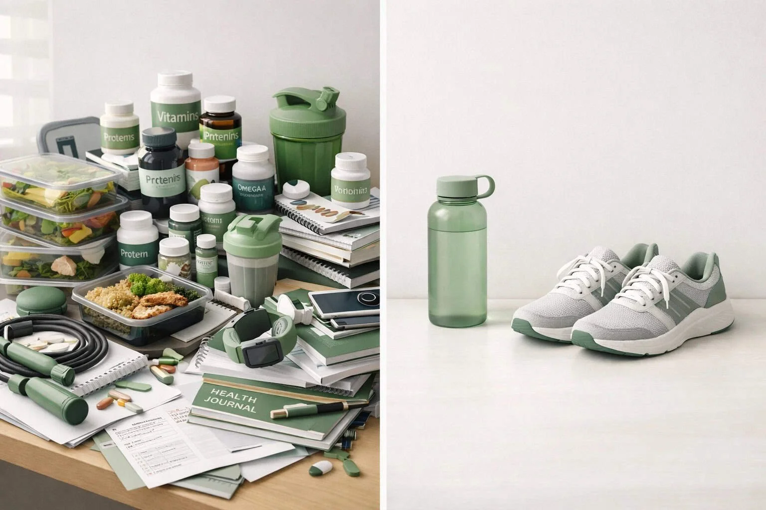 Person struggling with motivation at dawn with workout clothes laid out, contemplating health goals