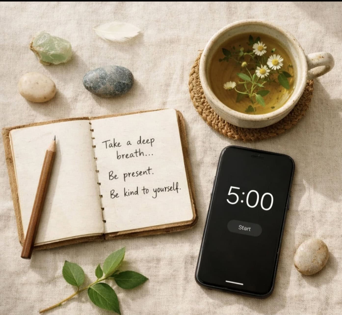 Wellness journal and timer for sustainable mental strength training habits