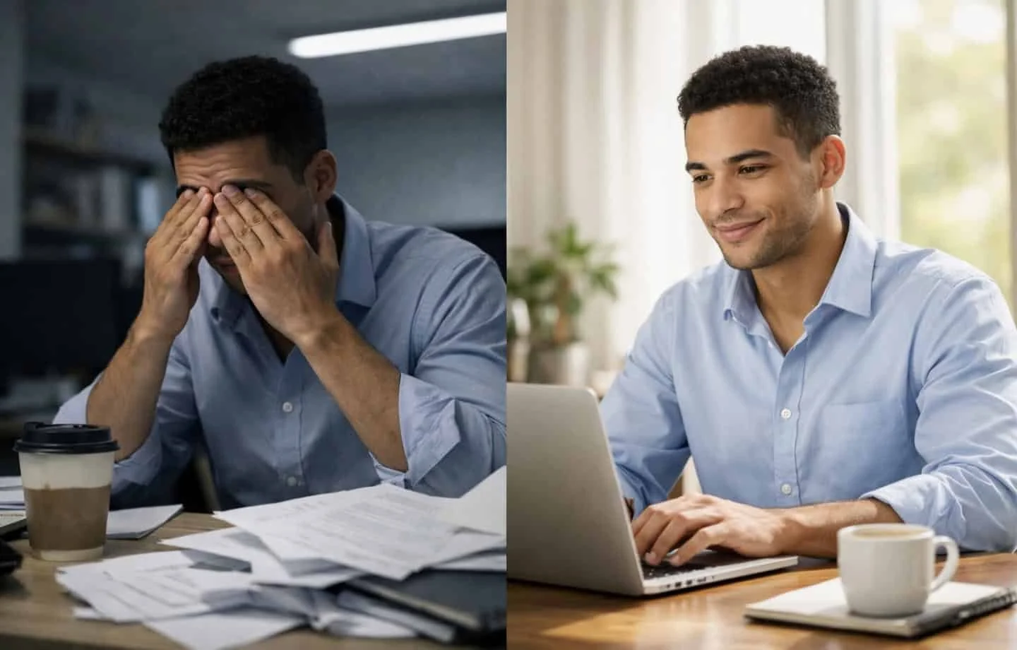 Sleep deprivation versus good sleep showing impact on focus and cognitive performance