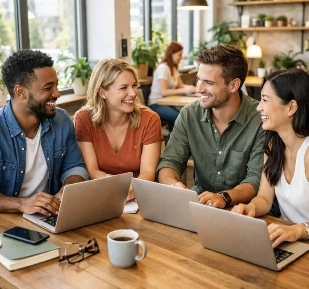 Focused professionals working energetically demonstrating mental clarity from Rhodiola supplementation