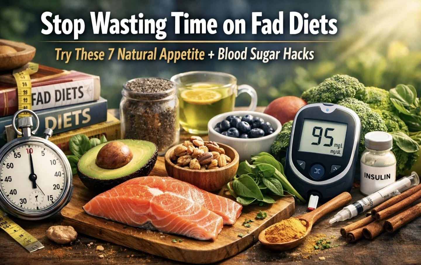 Stop Wasting Time on Fad Diets: Try These 7 Natural Appetite + Blood Sugar Hacks