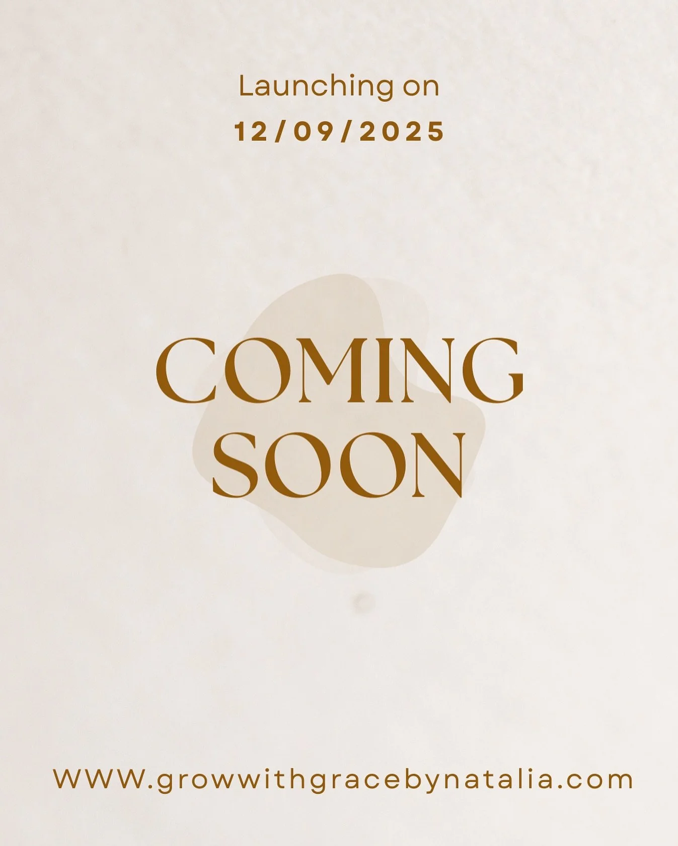 Something beautiful is on its way&hellip; 
I&rsquo;m so excited to finally share that Grow With Grace by Natalia is officially launching on 12.09.2025! 

This has been a dream in the making &mdash; a space dedicated to growth, alignment, and stepping