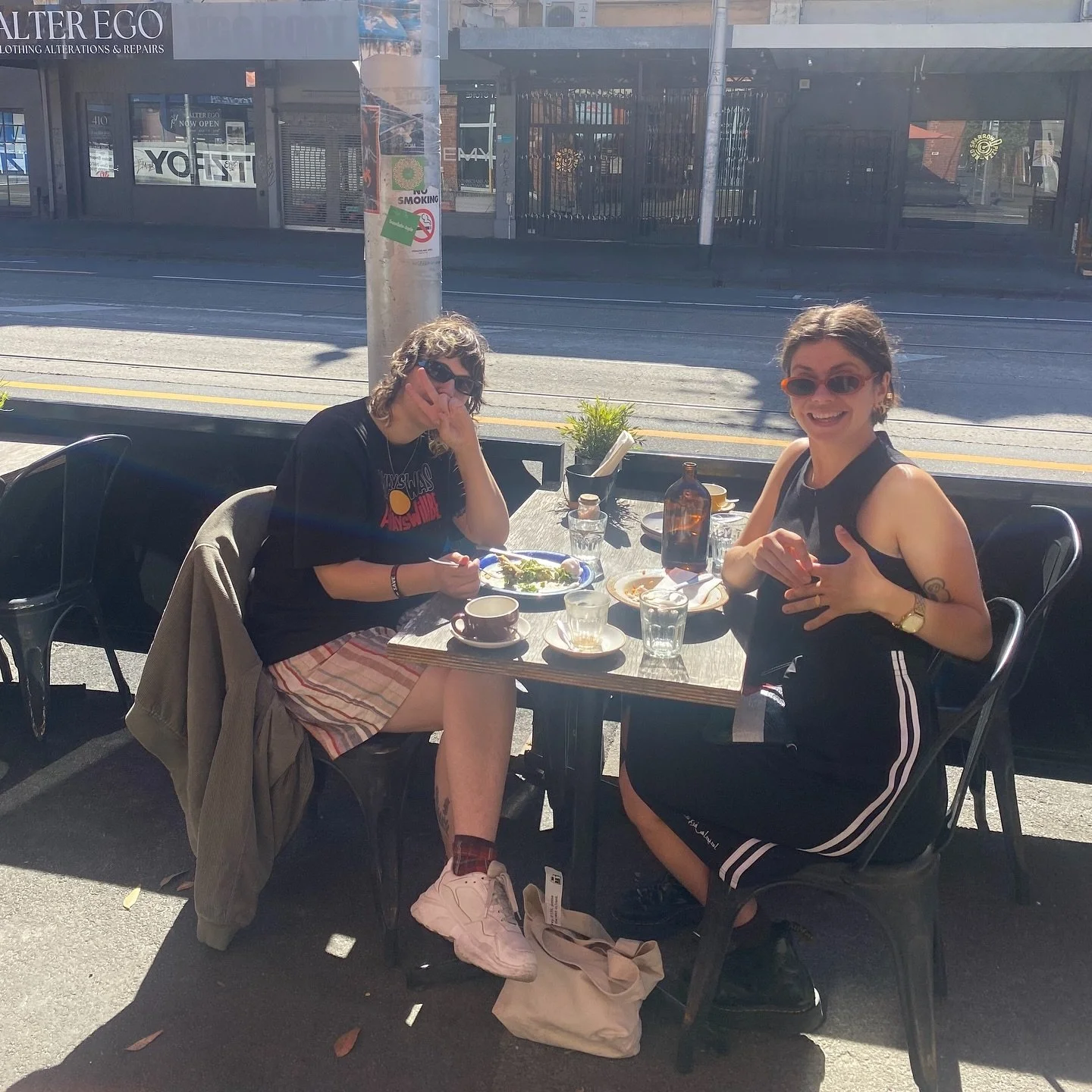 Naarm but just the bits where we&rsquo;re eating heavenly food, purchasing Myki cards, holding our breaths in smelly elevators, drying out freshly washed singlets, watching sunsets, loving the look of particle board, being served drinks by an amazing