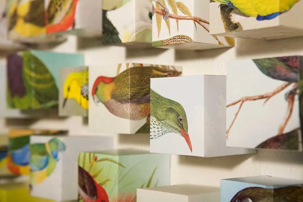 Of Things to Come 2008 (detail), paper & wallpaper, 75 x 65 cm