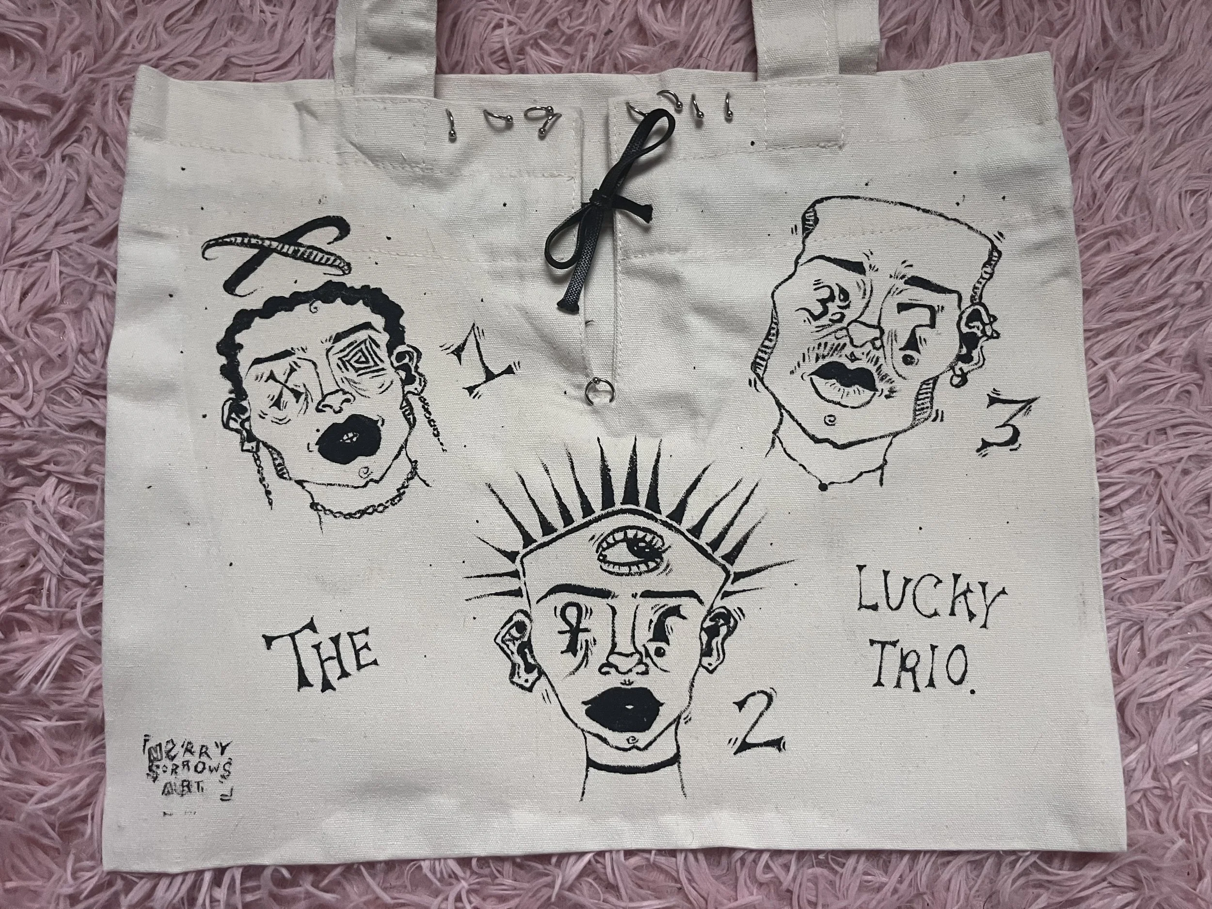 “the lucky trio” mini tote