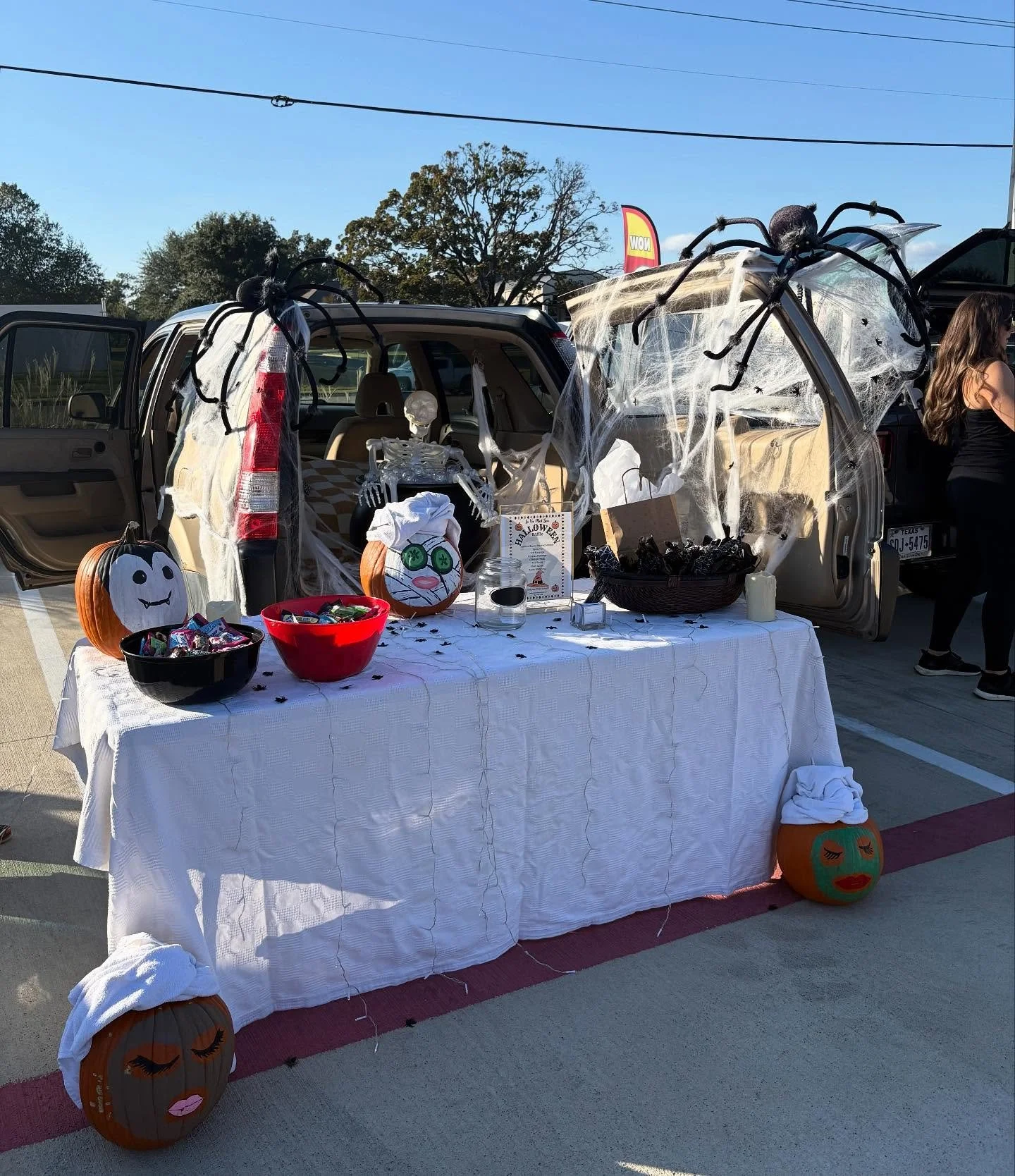 We are set up for Trunk Or Treaters at The Little Gym in Tyler! Bring the kids and get some candy (and maybe a self-care goodie bag for mom!) we&rsquo;re raffling some free services as well!