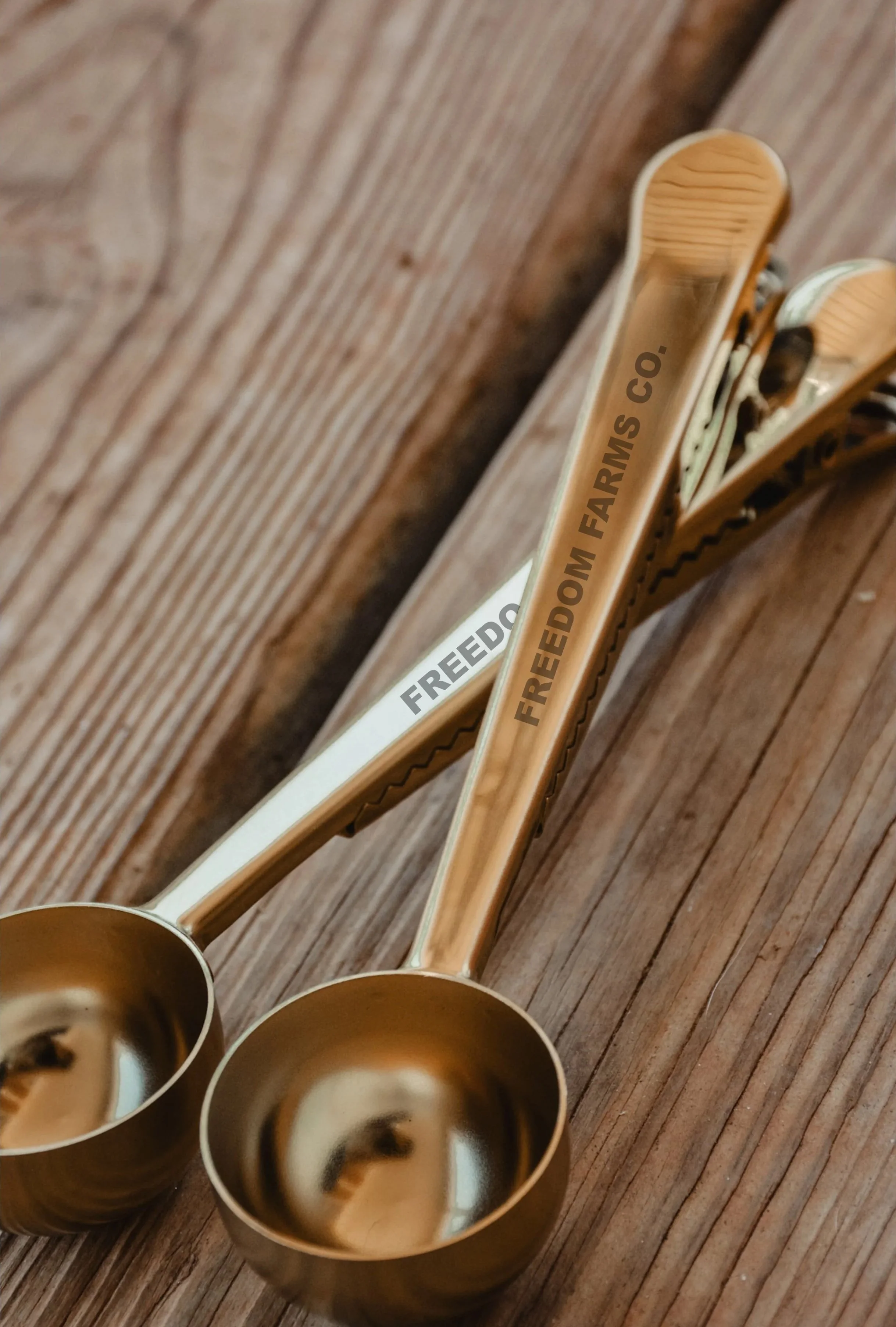 Freedom Farms Coffee or Tea Scooper with Clip
