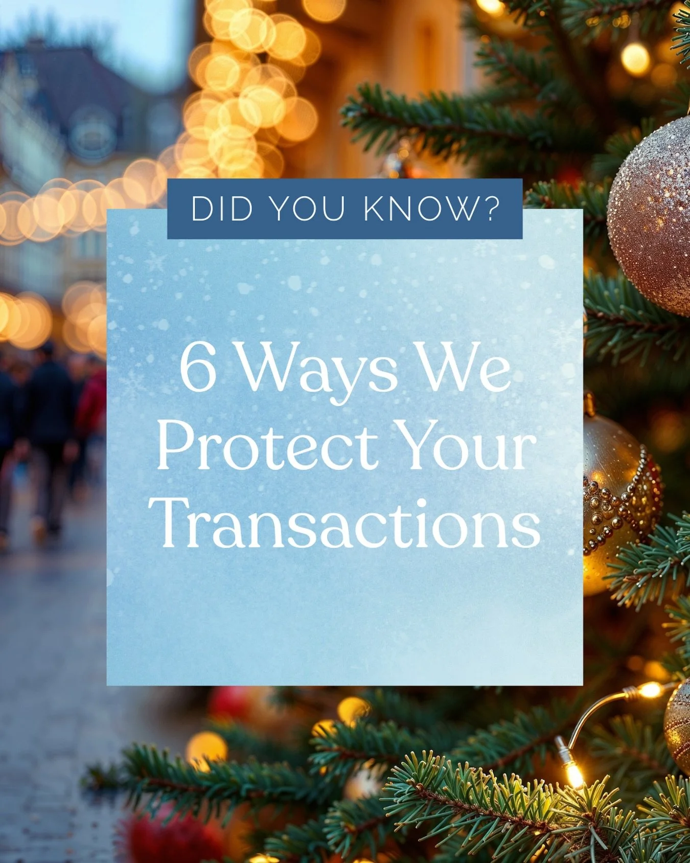 On the tenth day of Christmas, 
my escrow taught me&hellip;six
 ways Uptown Escrow protects your transactions!

Your escrow elves are hard at work to keep your transaction smooth and protected. We do that by:

❄️ Securely holding funds &amp; communic