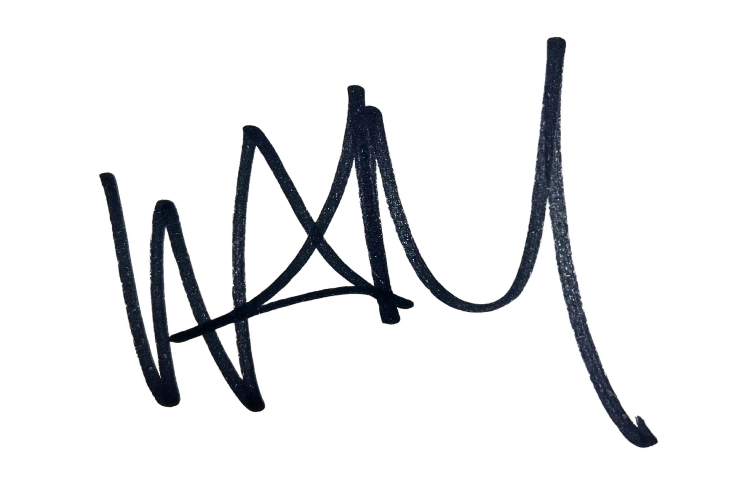An abstract black wire sculpture with multiple loops and curves, placed on a yellow surface.