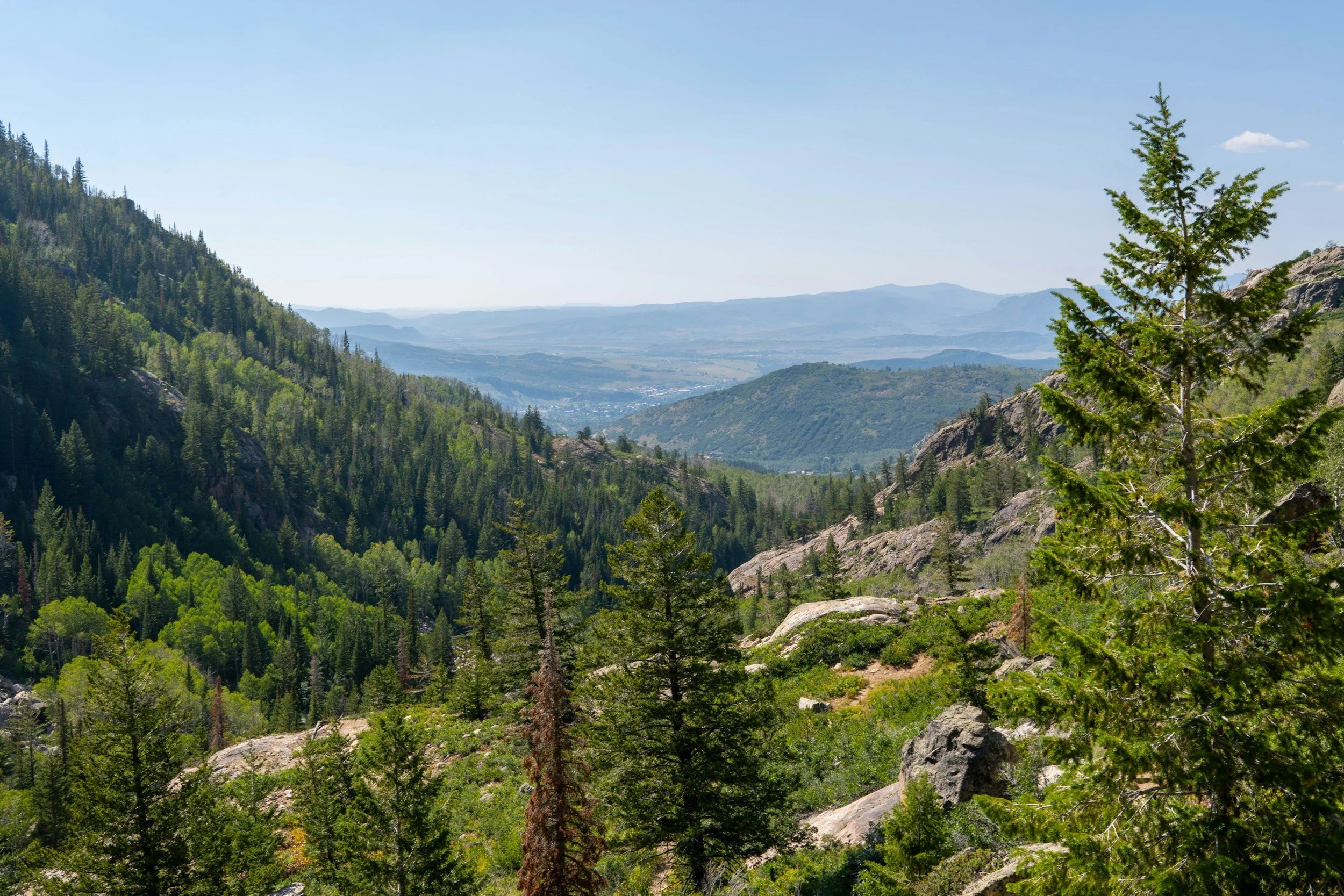 Looking down on Steamboat Springs