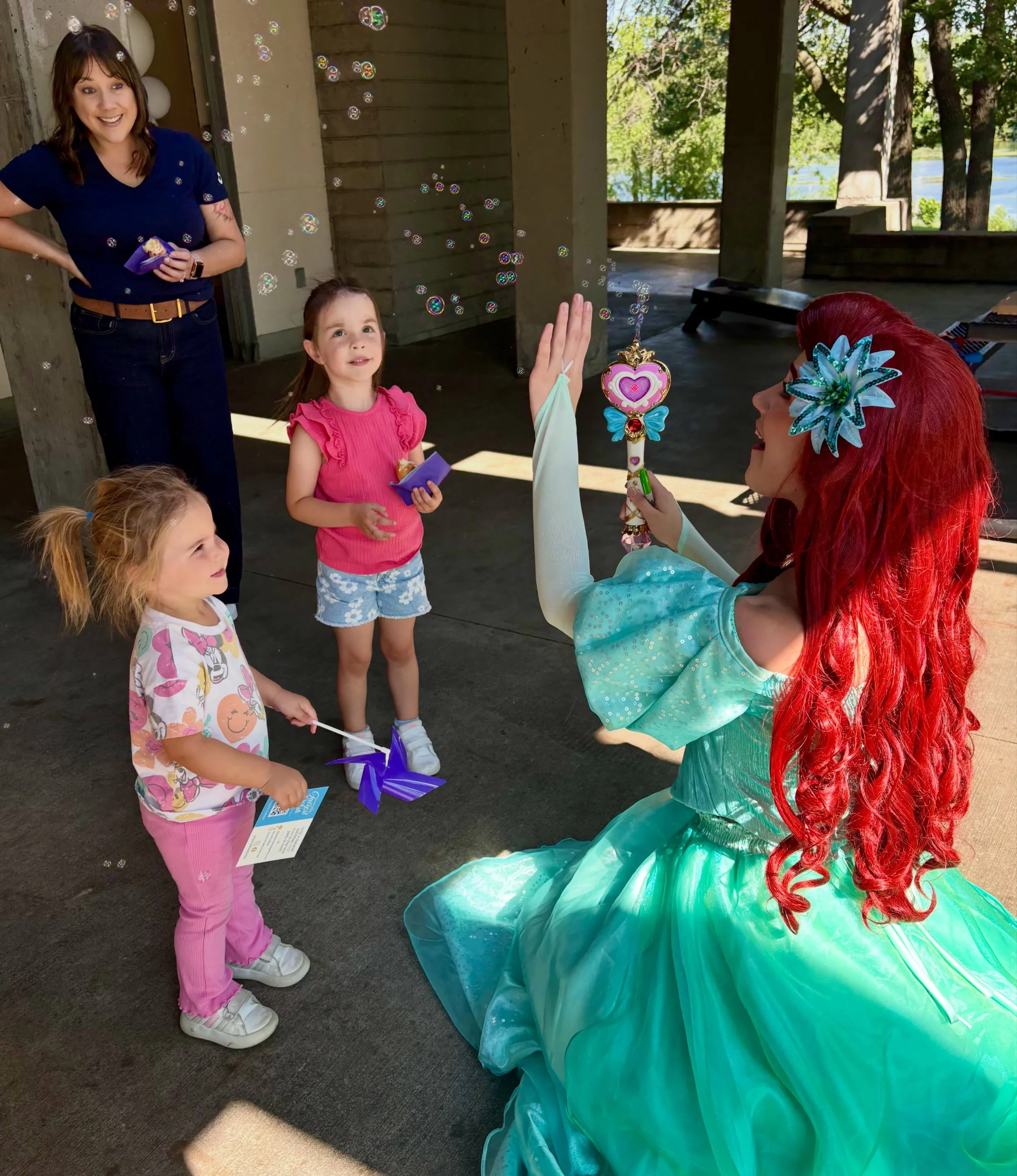A few magical Mermaid Princess memories from the Cure SMA Walk-n-Roll earlier this month! 💜🧜&zwj;♀️

Book the Mermaid Princess for your next party or event today! ✨

.

.

.

#mermaidprincess #princessparty #mnkids #mnmoms #twincities