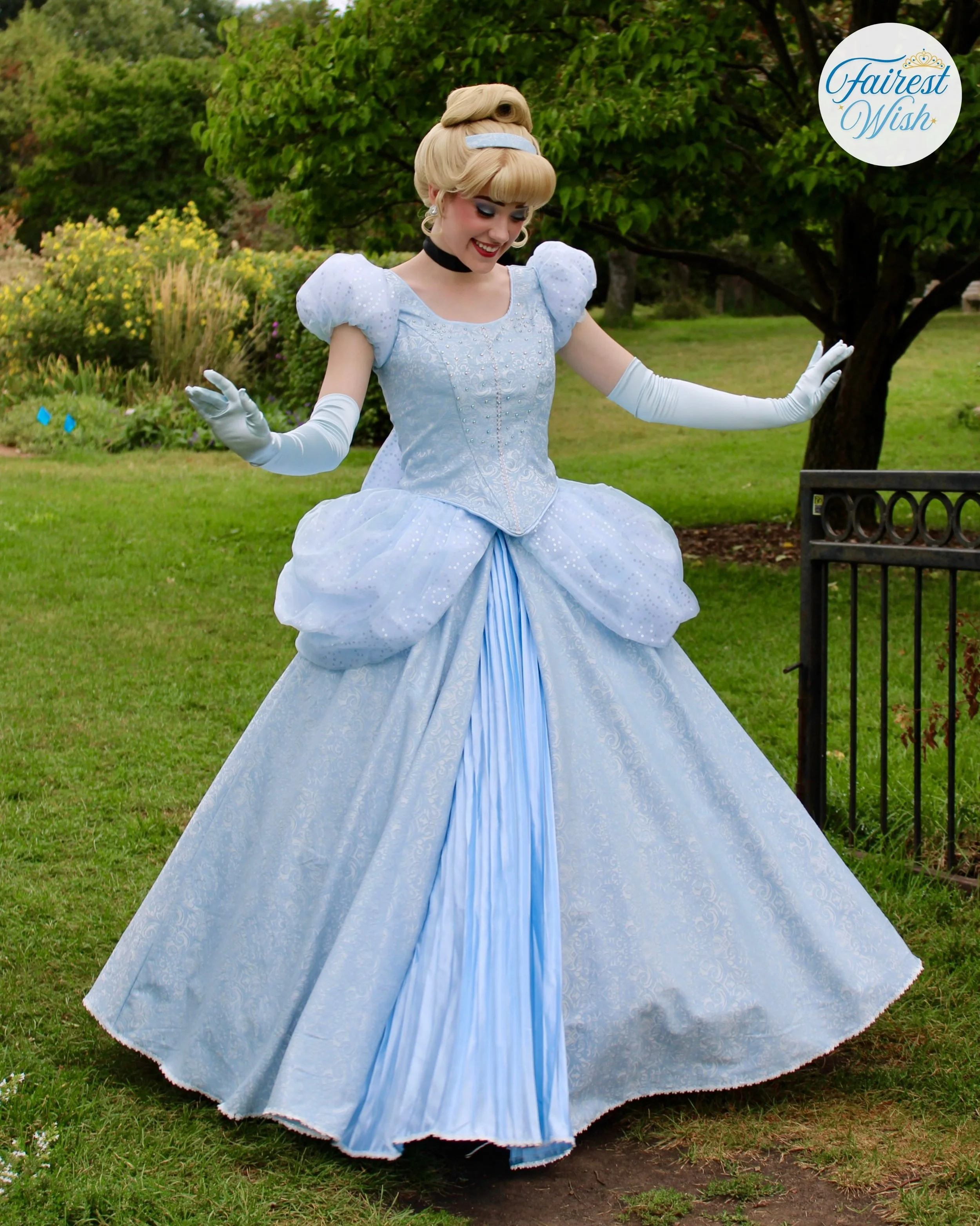 Have you ever seen such a beautiful dress? 💙

Invite the Glass Slipper Princess to twirl into your child&rsquo;s next birthday party! Head to my website and submit a booking inquiry form to begin the process! ✨

.

.

.

#bloomingtonmn #rosevillemn 