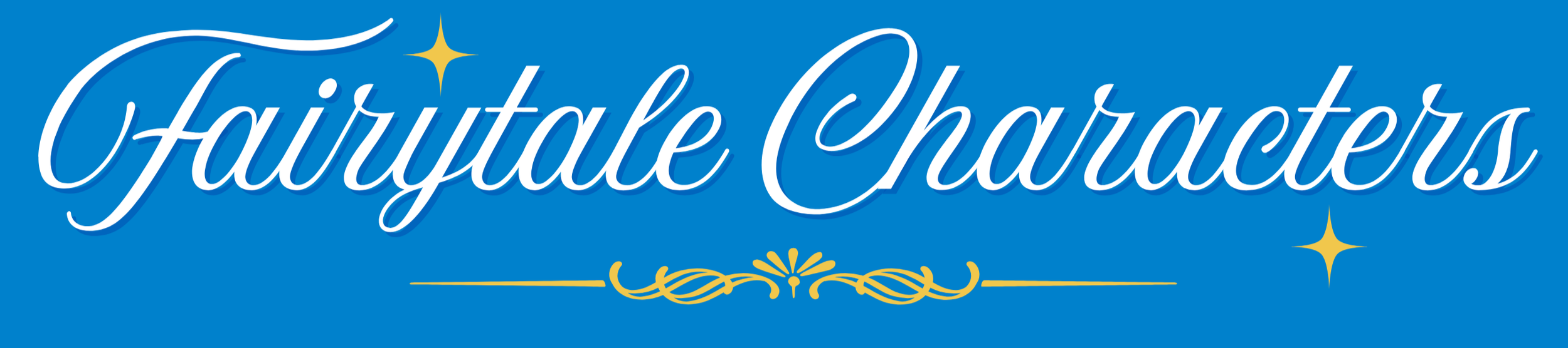 Blue background with white cursive text reading 'Favorite Charcot' and decorative gold accents and stars.