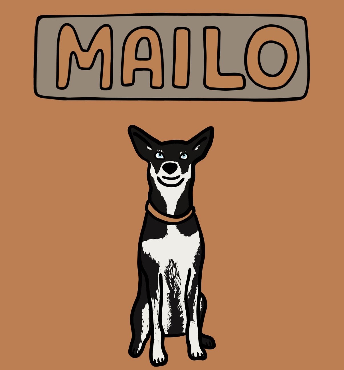 resultado final de un Brand Kit hecho para Mailo - transmitiendo el lado humano de la tecnolog&iacute;a a trav&eacute;s  de un personaje que representa a la empresa. 

el producto final incluy&oacute; un paquete de varios elementos visuales ilustrado
