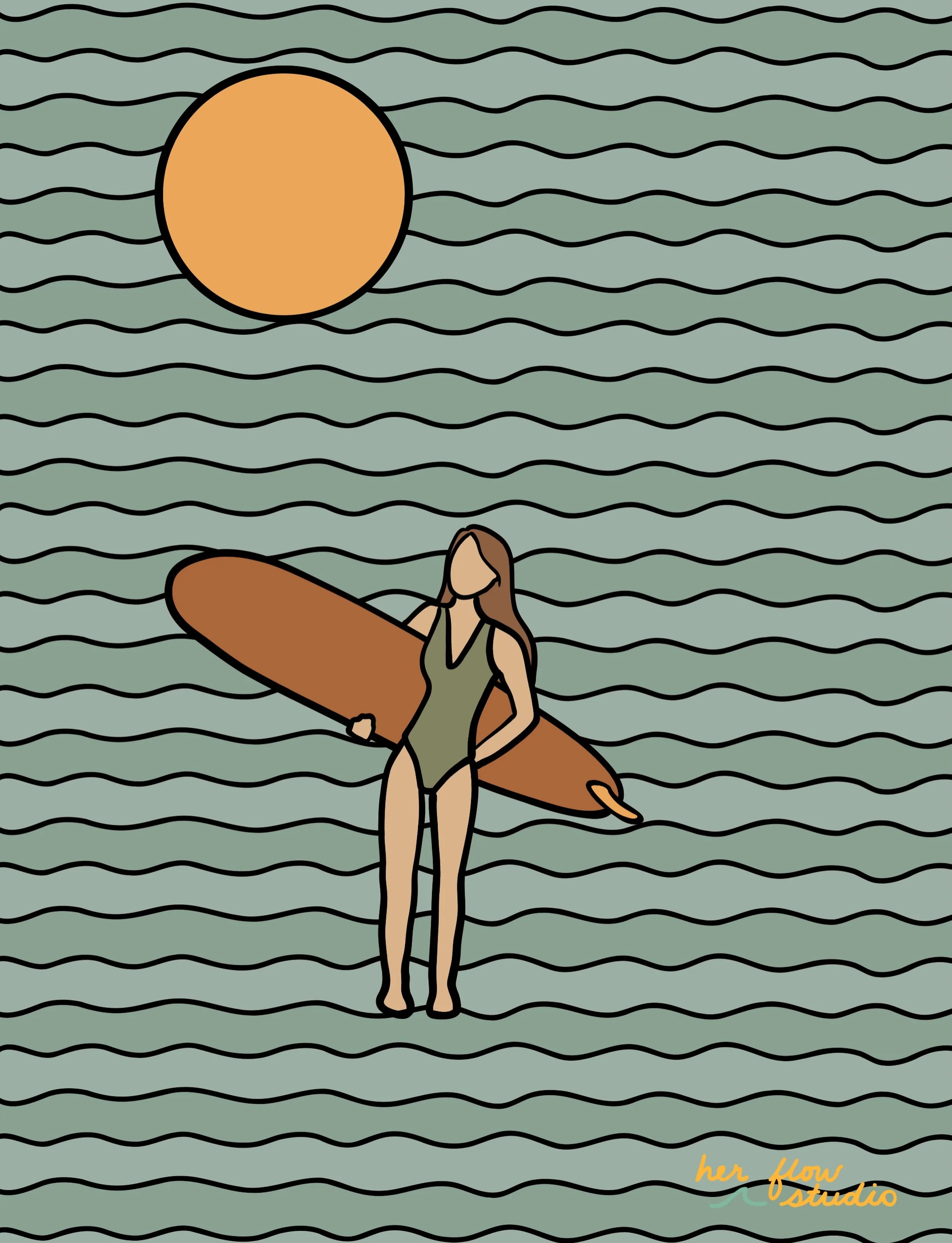 SUN 🌞 WAVES 

#surfer #waveart #herwaves #longboardgirlscrew #singlefin