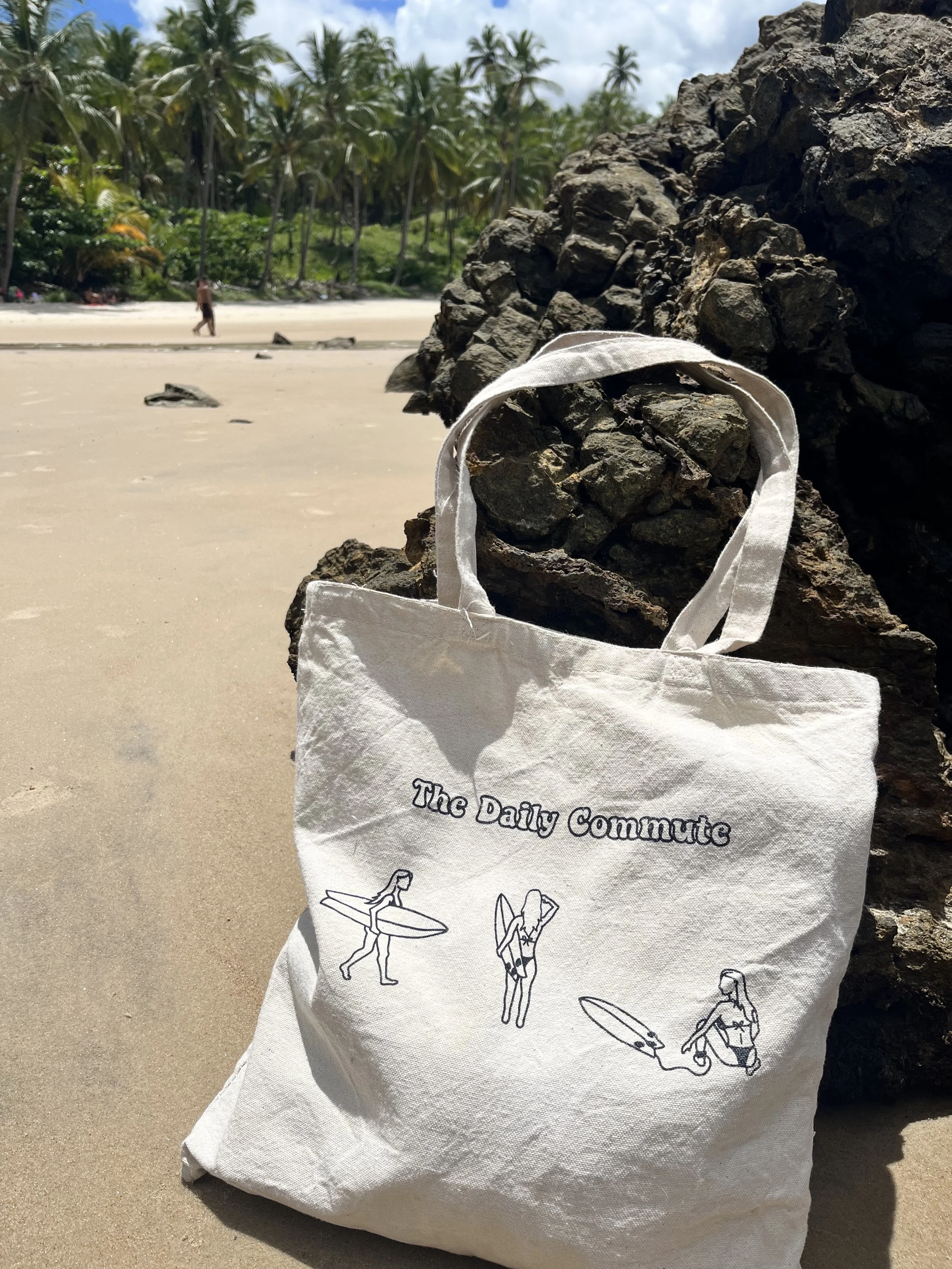 THE DAILY COMMUTE | Surfer Beach Canvas Tote Bag