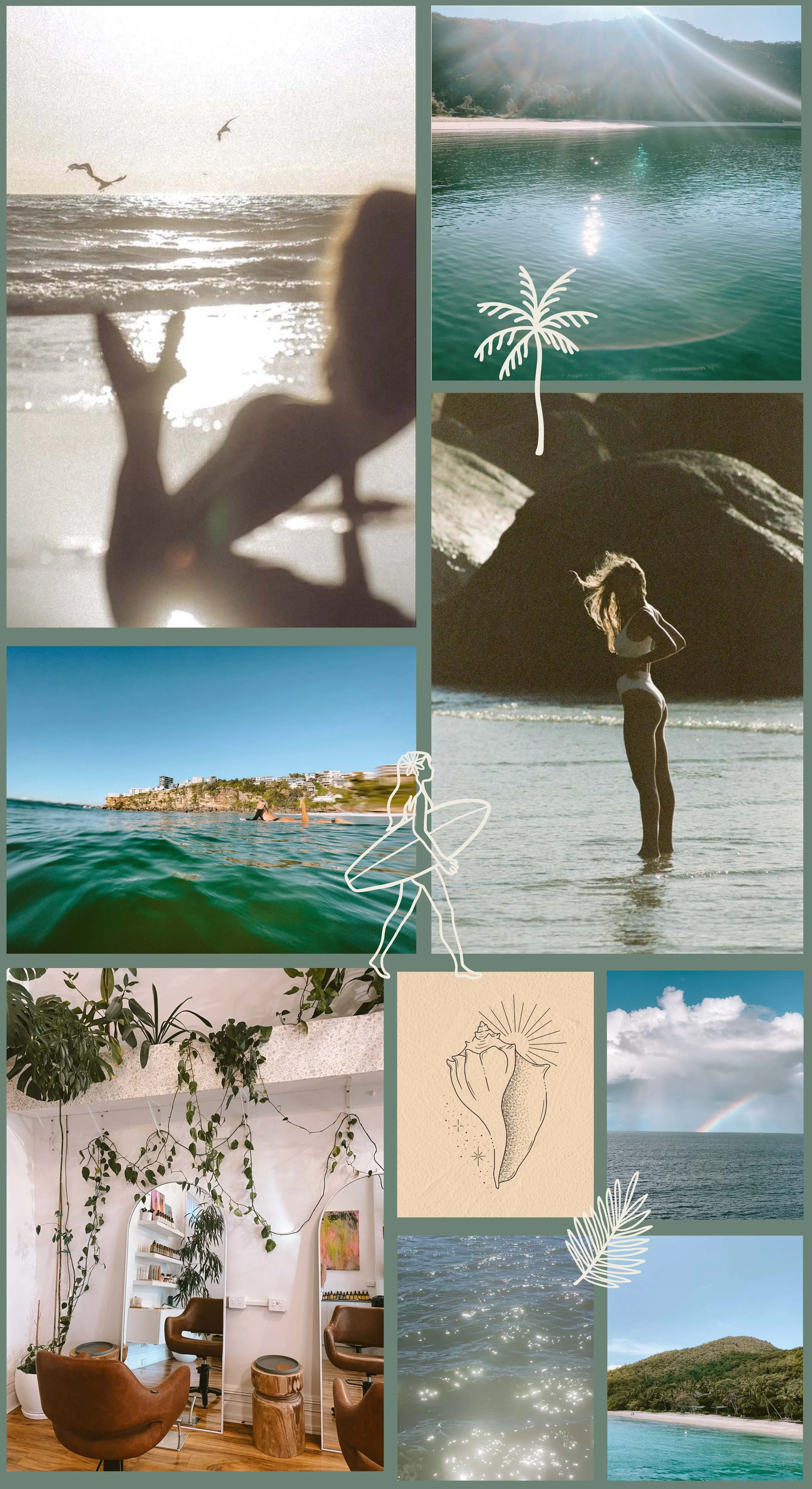 moodboard for Lexy Bowman - Sustainable Hair Stylist 