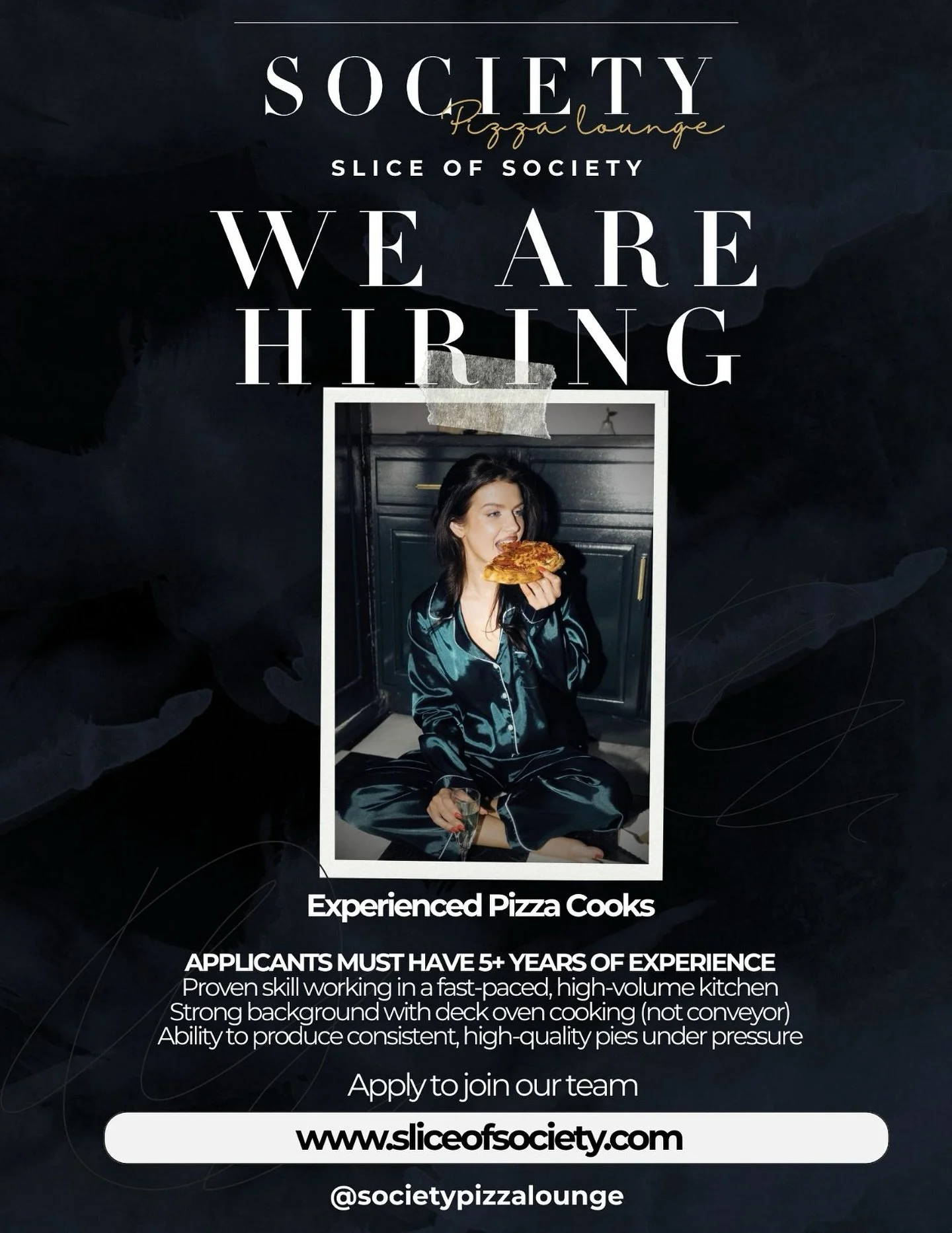 🍕 Now Hiring: Experienced Pizza Cook 🍕
at Society Pizza Lounge, Newhall, CA

We&rsquo;re looking for a talented Pizza Cook to join our team. This isn&rsquo;t your average kitchen job, it&rsquo;s an opportunity to craft authentic New York&ndash;styl
