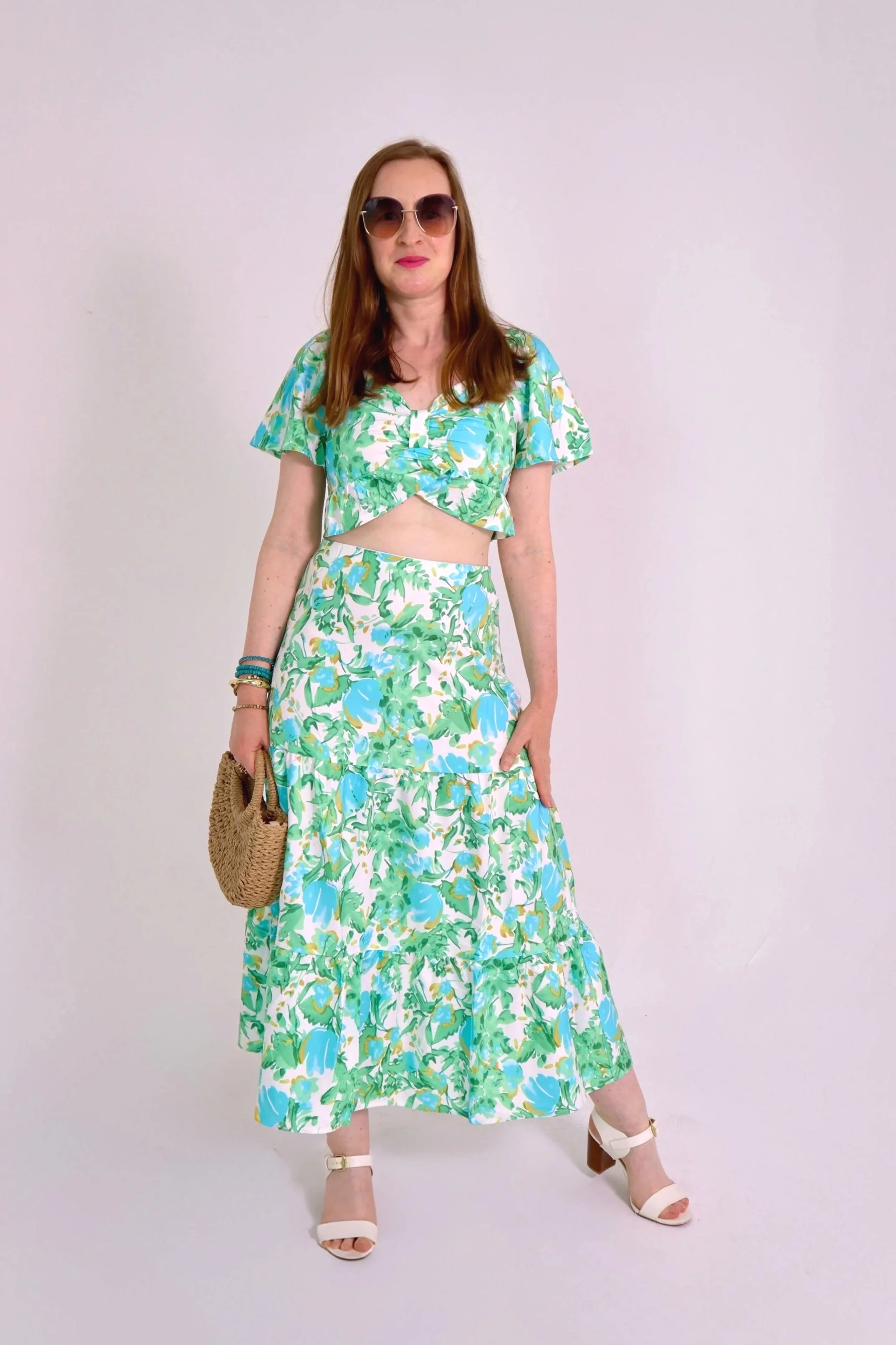 Boho Chic 2 Piece Floral Skirt Set