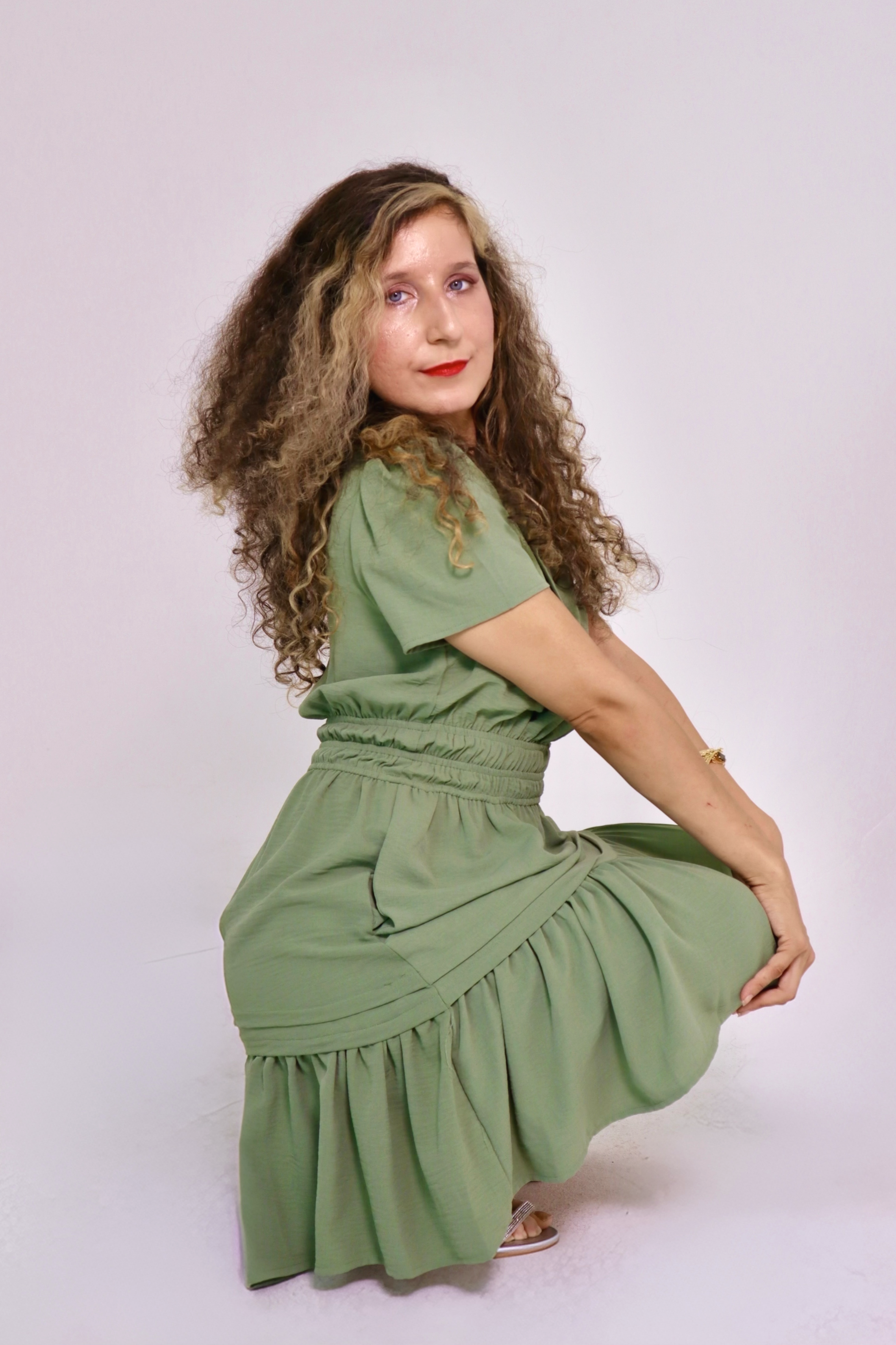 Boho Chic V Neck Midi Dresses