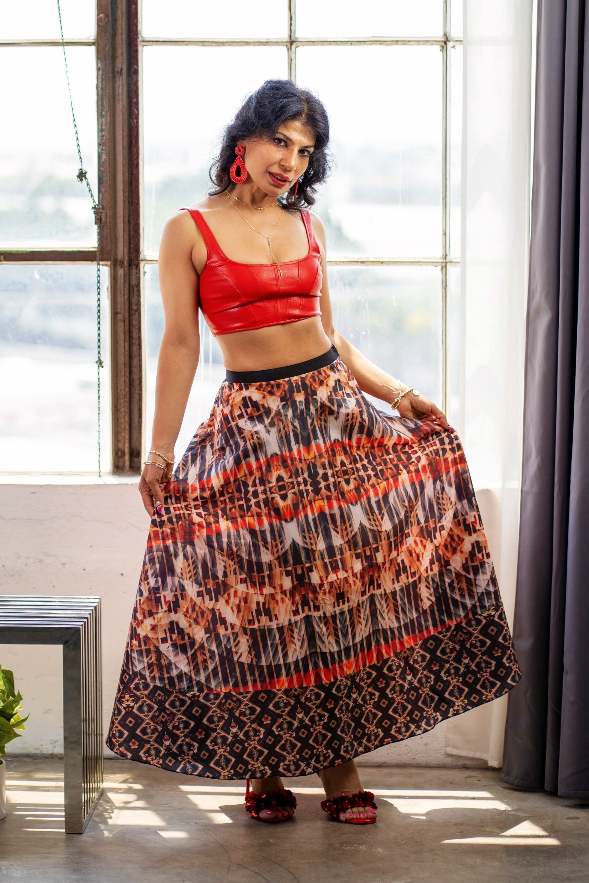 Boho Chic Midi Skirt (Shop similar look)