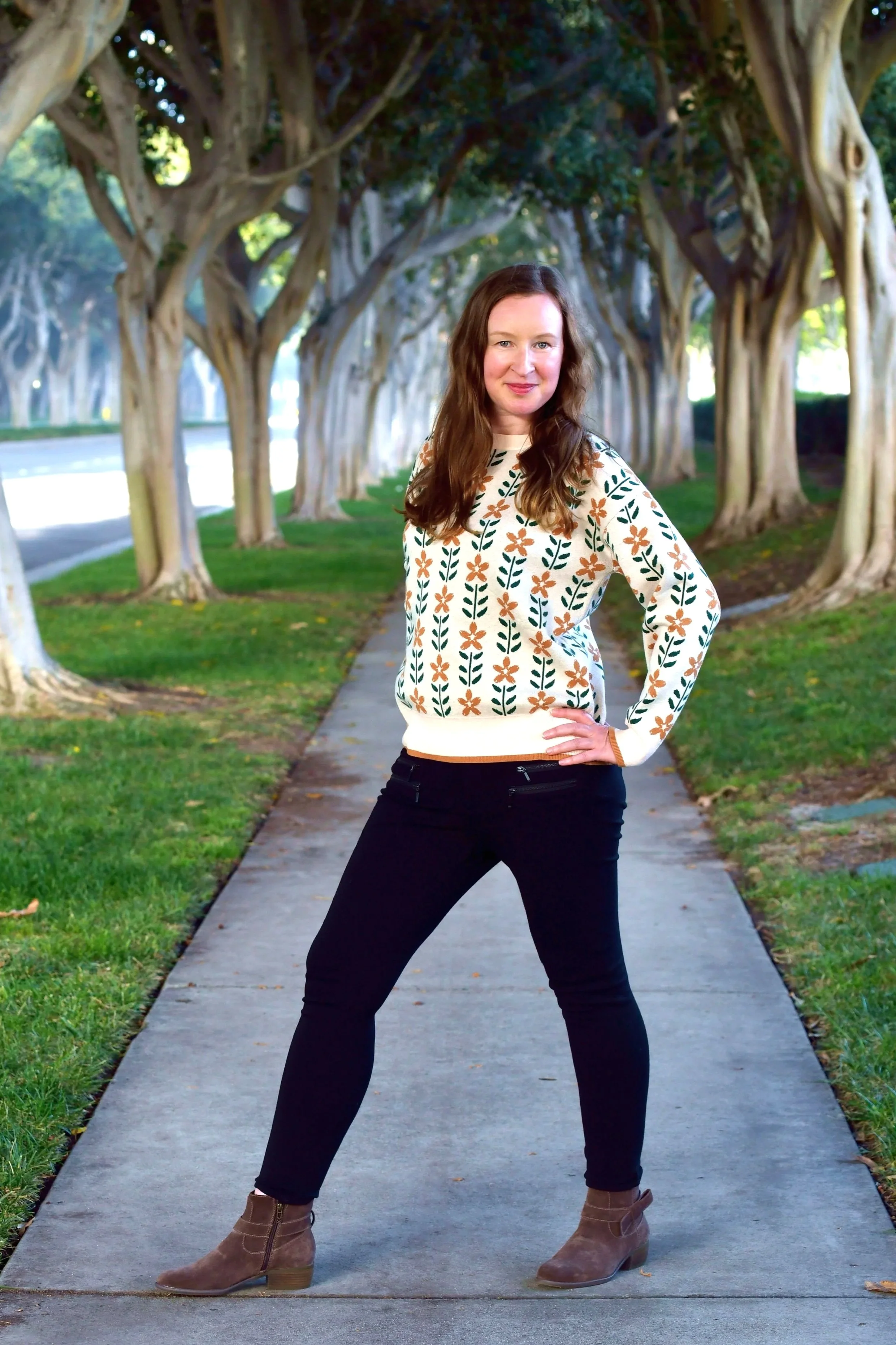 Printed Oversized Sweater