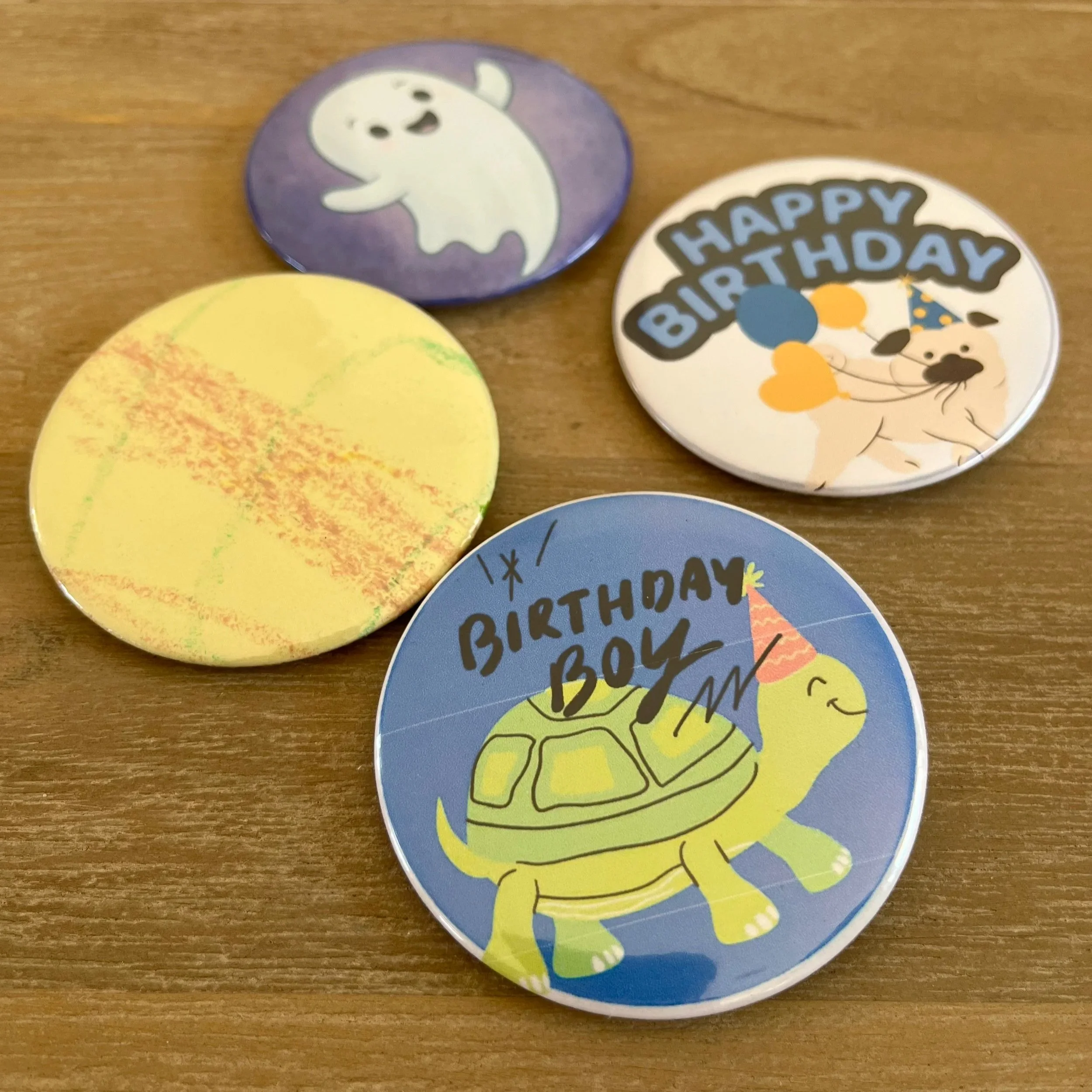 Custom Photo Badge set of 4