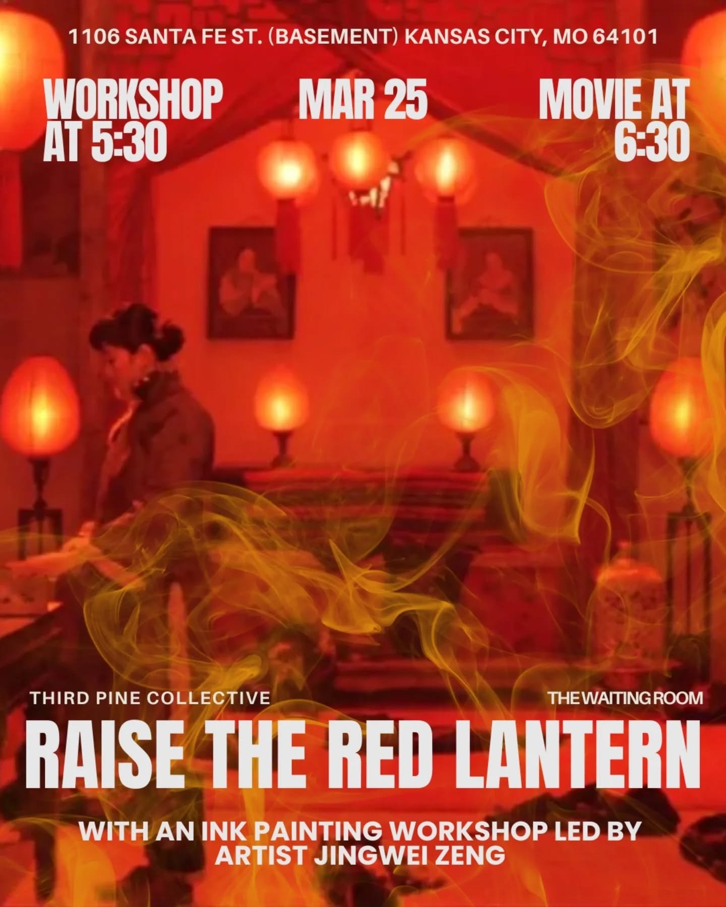 Third Pine Collective &amp; The Waiting Room presents a night of Asian culture appreciation on Wednesday, Mar. 25 at 5:30 p.m.

Kick off the night at 5:30 with a Chinese ink painting workshop led by Third Pine Collective artist Jingwei Zeng. Particip