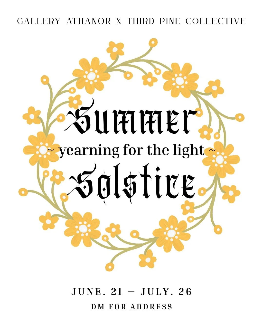 summer solstice, yearning for the light juried art exhibition in kansas city flyer, jun 21 thru jul 26 by third pine collective and gallery athanor