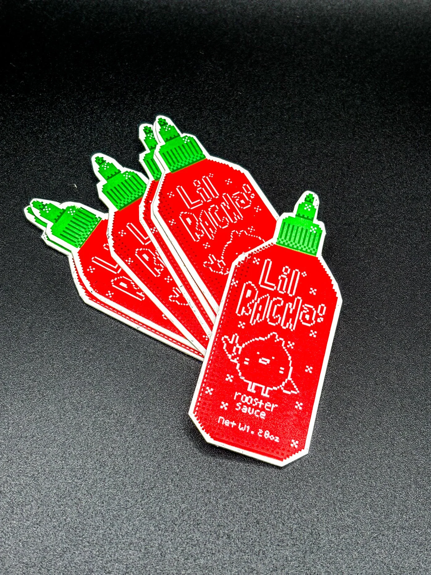 Screen printed Lil Racha stickers