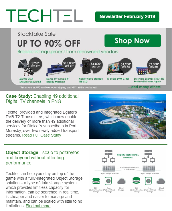 News Insider: Broadcast Equipment Sale, Object Storage Solutions and many more