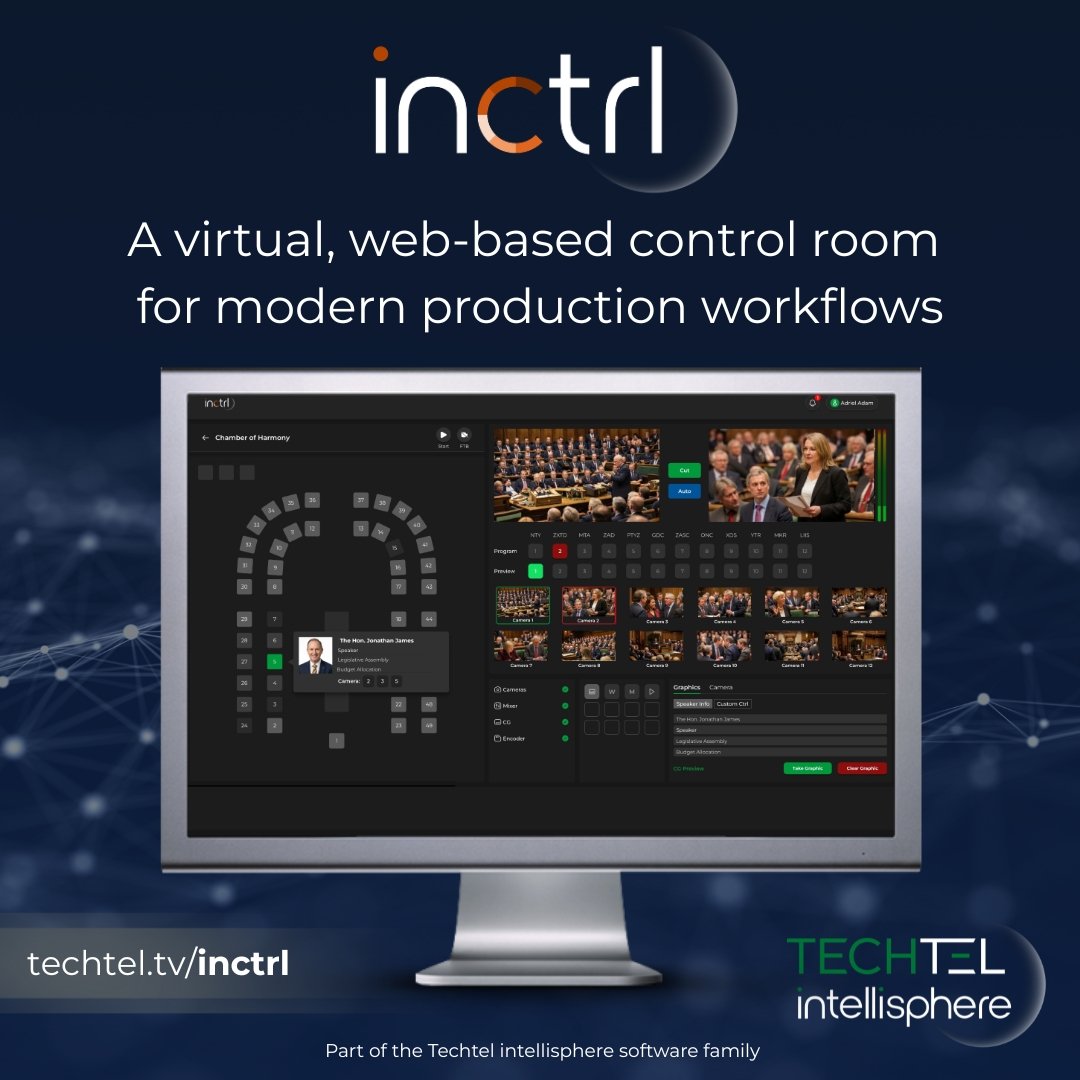 Techtel announces inctrl™: web-based production control for content creators, corporate, government, and media organisations