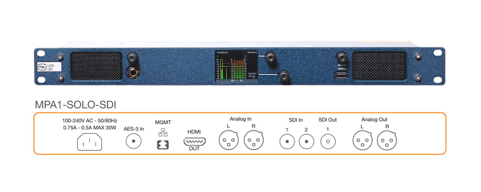 1RU Audio Monitor Bridge