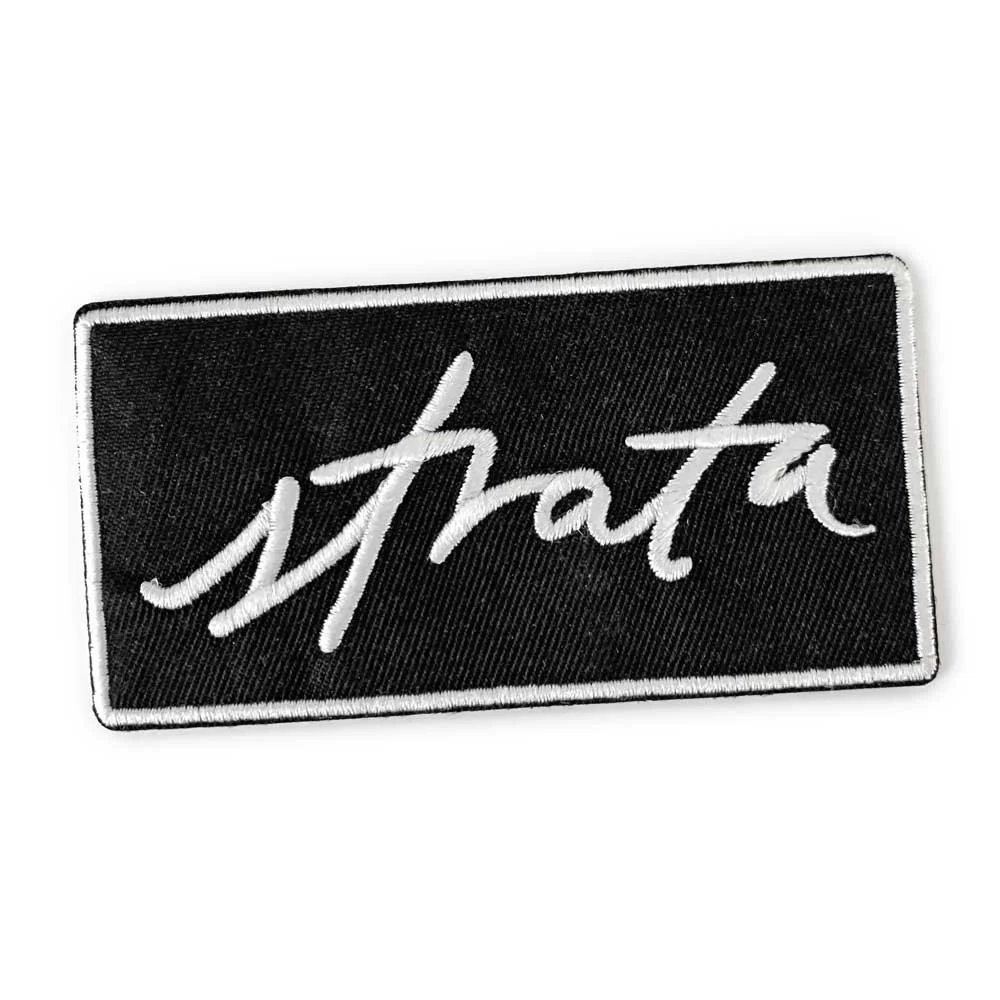 Script Embroidered Patch (2x4