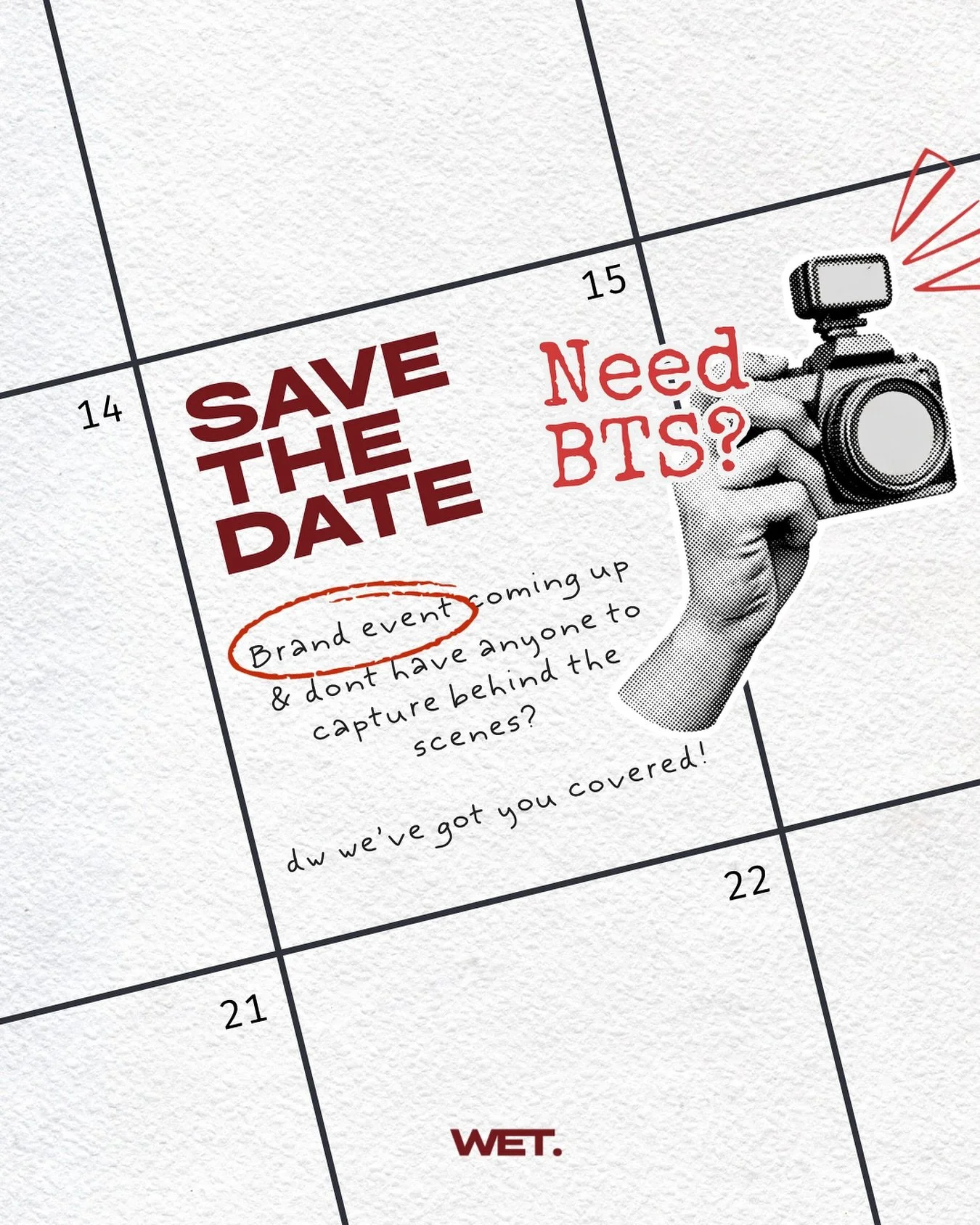 Attn: Brands‼️do you have an event coming up? 

We&rsquo;re your girls behind the lens, capturing the real moments 📸

Our BTS + Social Capture service is made for brands and talent who want behind the scenes content that looks effortless but tells t