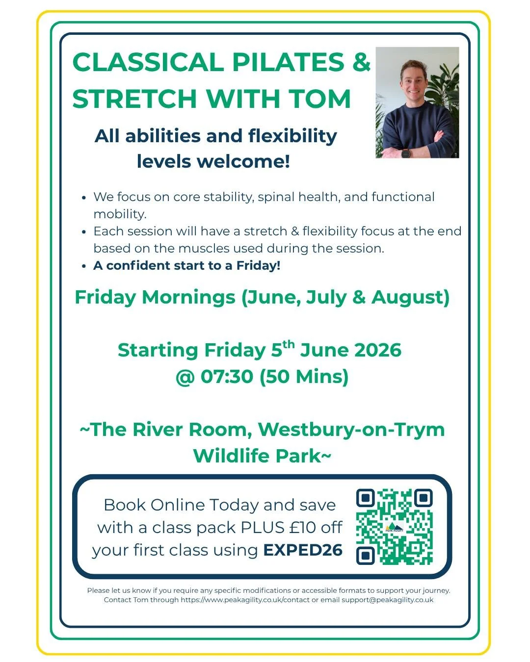 A confident start to your Friday 🌊✨

Imagine starting your Friday morning moving to the tranquil sounds of flowing water and birdsong, hidden away in a beautiful local nature oasis.

We are thrilled to launch CLASSICAL PILATES &amp; STRETCH WITH TOM